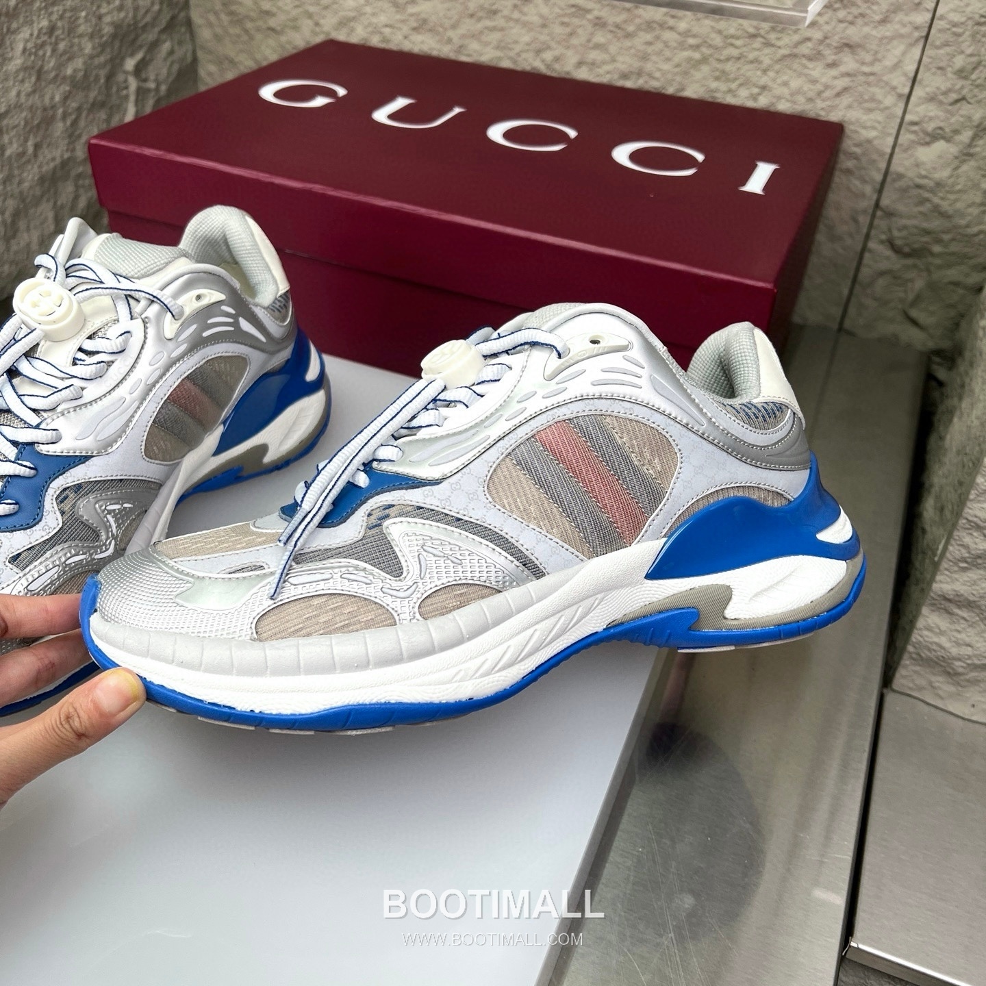 Gucci 2.0 Mesh Leather Low Sneakers with GG Reflective Stripe Double G Lock Detail EVA TPU Sole 구찌 2.0 메쉬 레더 로우 스니커즈 GG 리플렉티브 스트라이프 더블G 락 디테일 EVA TPU 솔 4cm 4