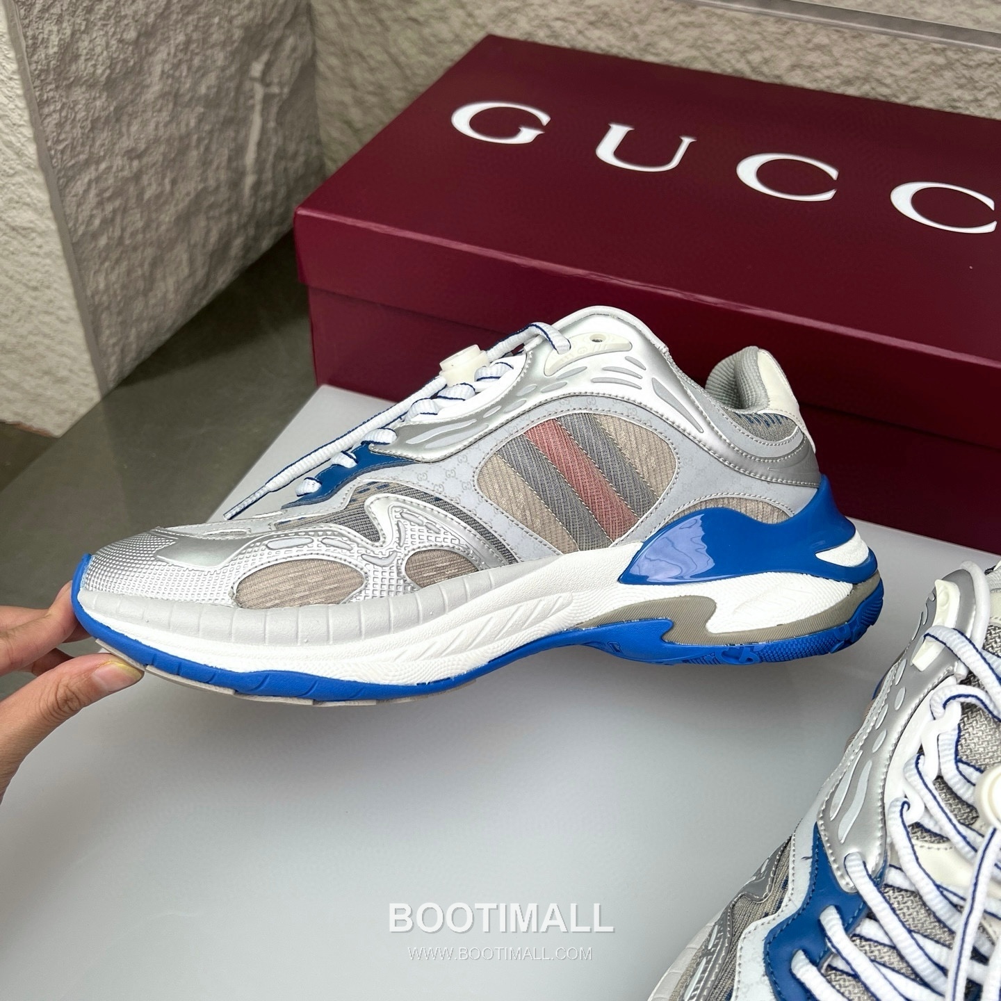 Gucci 2.0 Mesh Leather Low Sneakers with GG Reflective Stripe Double G Lock Detail EVA TPU Sole 구찌 2.0 메쉬 레더 로우 스니커즈 GG 리플렉티브 스트라이프 더블G 락 디테일 EVA TPU 솔 4cm 5
