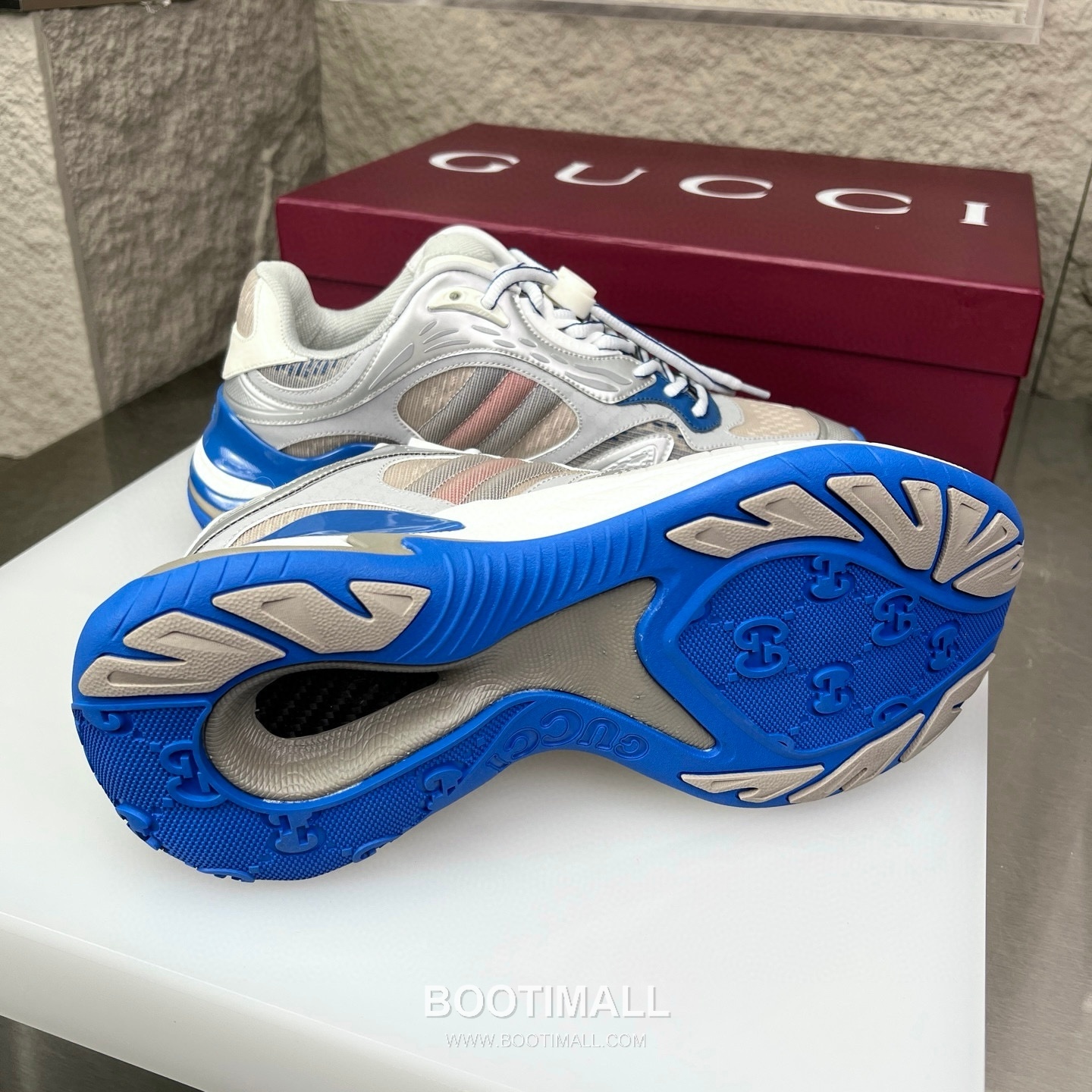 Gucci 2.0 Mesh Leather Low Sneakers with GG Reflective Stripe Double G Lock Detail EVA TPU Sole 구찌 2.0 메쉬 레더 로우 스니커즈 GG 리플렉티브 스트라이프 더블G 락 디테일 EVA TPU 솔 4cm 9