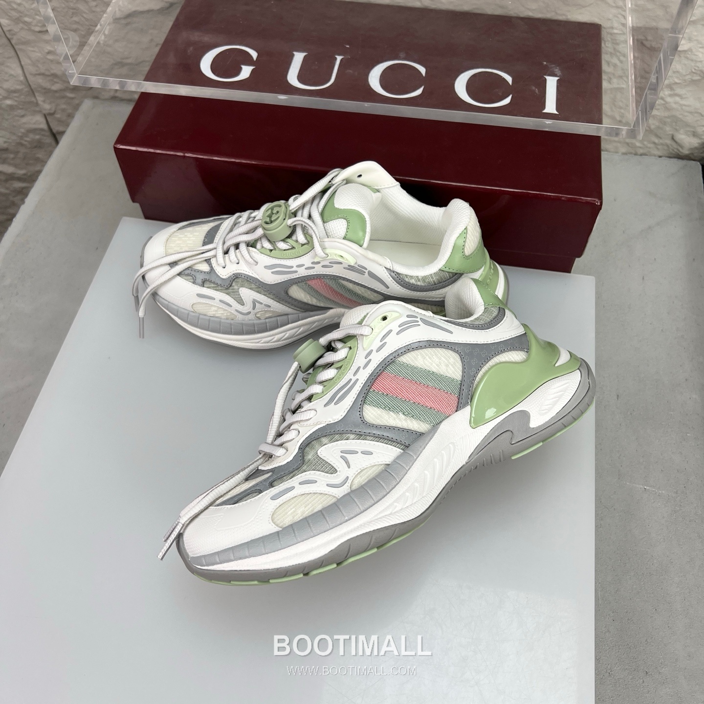 Gucci 2.0 Mesh Calfskin Leather Low Sneakers with GG Reflective Stripe Double G Lock Detail EVA TPU Sole 구찌 2.0 메쉬 카프스킨 레더 로우 스니커즈 GG 리플렉티브 스트라이프 더블G 락 디테일 EVA TPU 솔 4cm 4