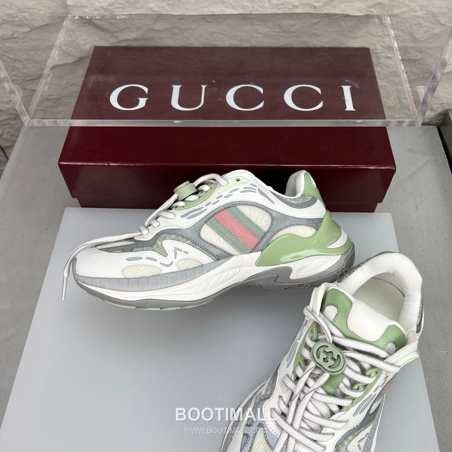 Gucci 2.0 Mesh Calfskin Leather Low Sneakers with GG Reflective Stripe Double G Lock Detail EVA TPU Sole 구찌 2.0 메쉬 카프스킨 레더 로우 스니커즈 GG 리플렉티브 스트라이프 더블G 락 디테일 EVA TPU 솔 4cm 5