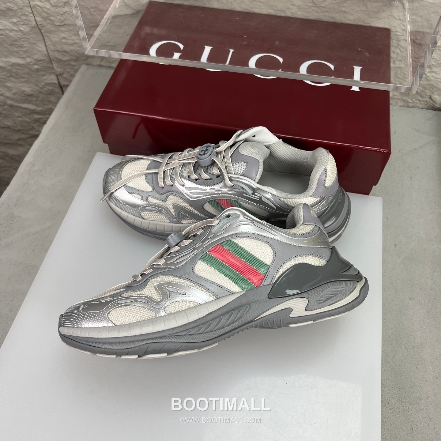 Gucci 2.0 Mesh Calfskin Leather Low Sneakers with GG Reflective Stripe Double G Lock Detail EVA TPU Sole 구찌 2.0 메쉬 카프스킨 레더 로우 스니커즈 GG 리플렉티브 스트라이프 더블G 락 디테일 EVA TPU 솔 4cm 4