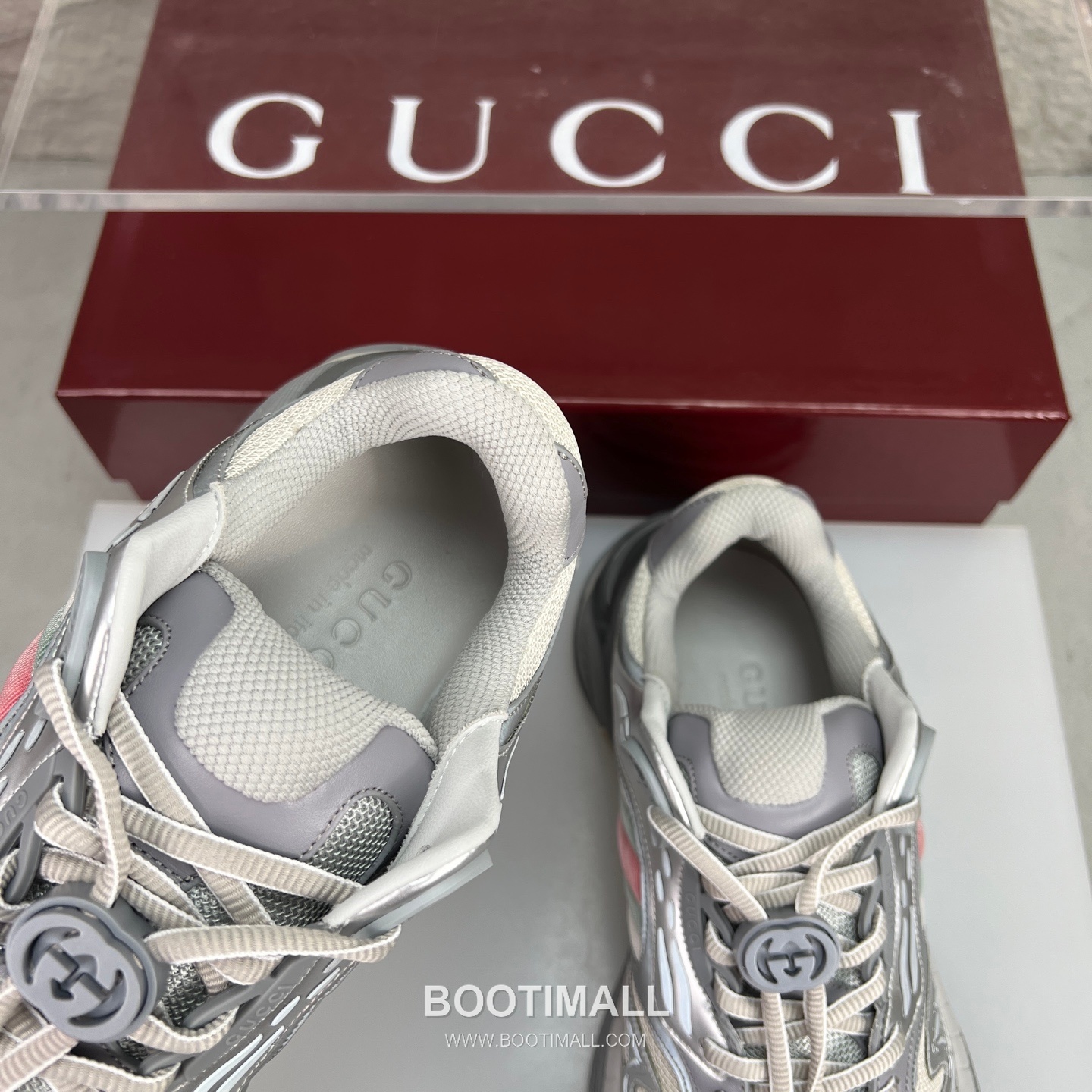 Gucci 2.0 Mesh Calfskin Leather Low Sneakers with GG Reflective Stripe Double G Lock Detail EVA TPU Sole 구찌 2.0 메쉬 카프스킨 레더 로우 스니커즈 GG 리플렉티브 스트라이프 더블G 락 디테일 EVA TPU 솔 4cm 7