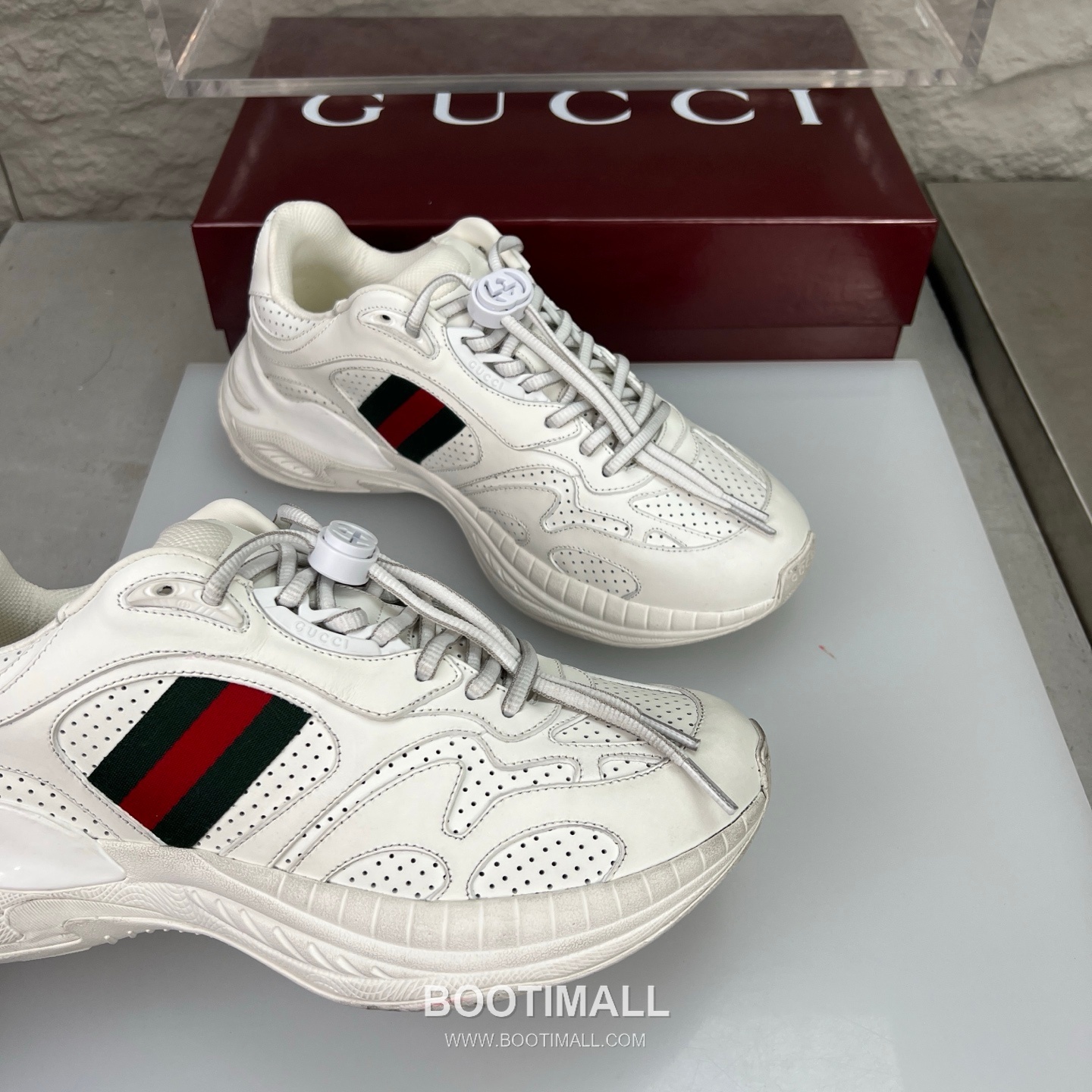 Gucci 2.0 Mesh Calfskin Leather Low Sneakers with GG Reflective Stripe Double G Lock Detail EVA TPU Sole 구찌 2.0 메쉬 카프스킨 레더 로우 스니커즈 GG 리플렉티브 스트라이프 더블G 락 디테일 EVA TPU 솔 4cm 6