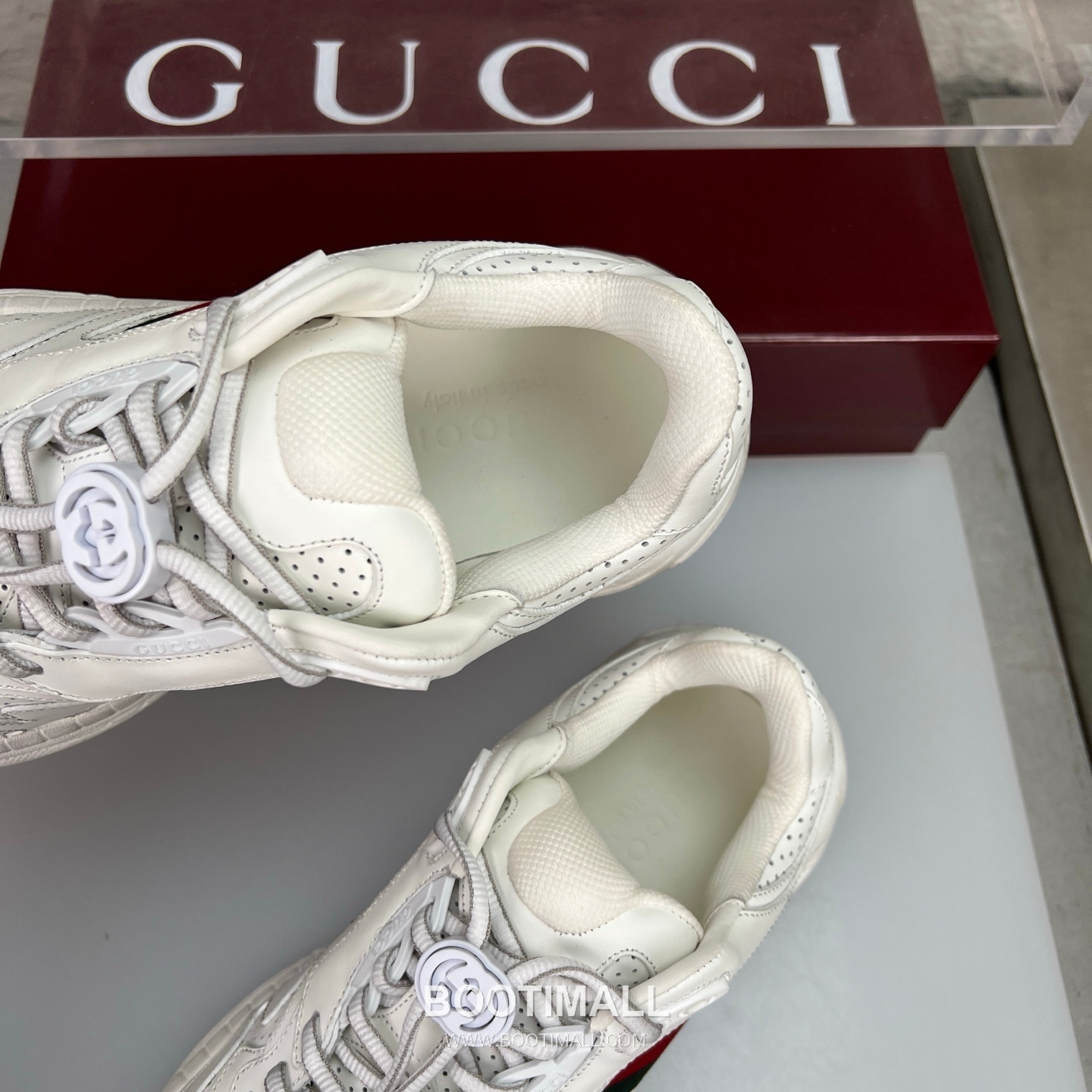 Gucci 2.0 Mesh Calfskin Leather Low Sneakers with GG Reflective Stripe Double G Lock Detail EVA TPU Sole 구찌 2.0 메쉬 카프스킨 레더 로우 스니커즈 GG 리플렉티브 스트라이프 더블G 락 디테일 EVA TPU 솔 4cm 7