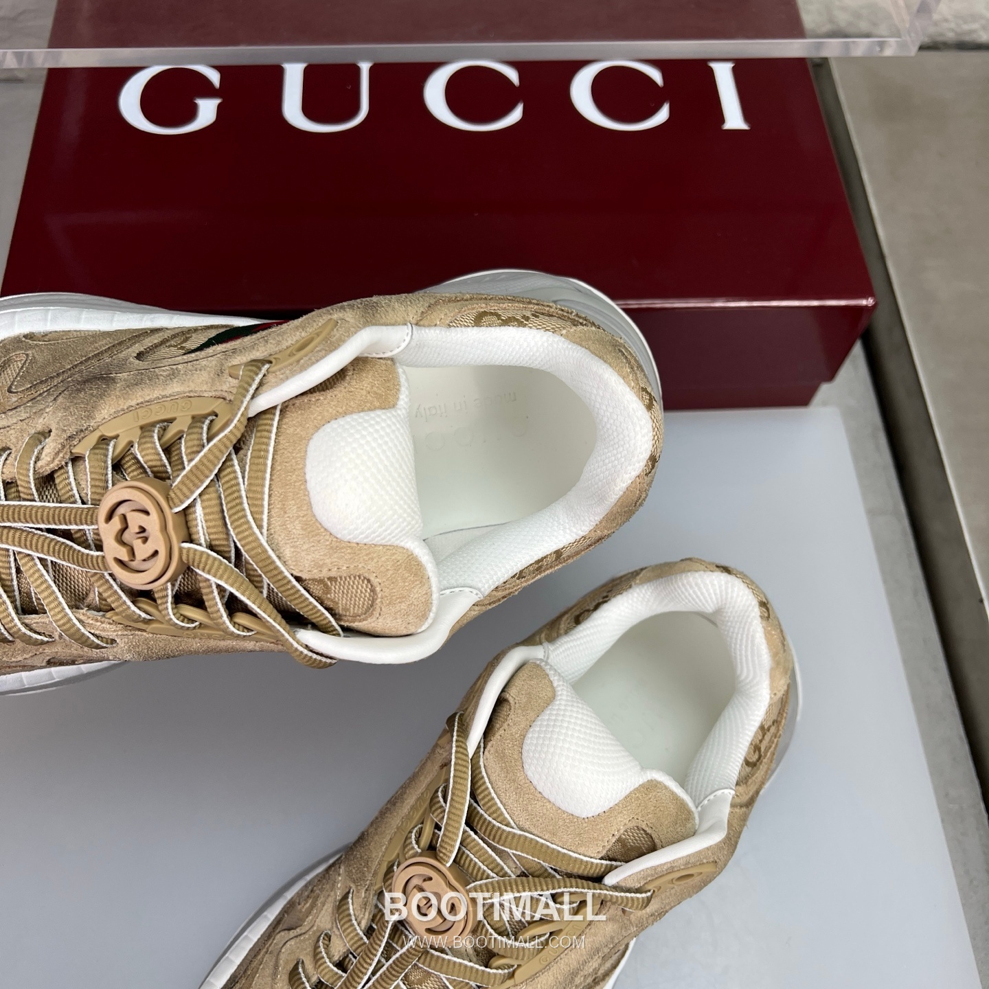 Gucci 2.0 Mesh Calfskin Leather Low Sneakers with GG Reflective Stripe Double G Lock Detail EVA TPU Sole 구찌 2.0 메쉬 카프스킨 레더 로우 스니커즈 GG 리플렉티브 스트라이프 더블G 락 디테일 EVA TPU 솔 4cm 7