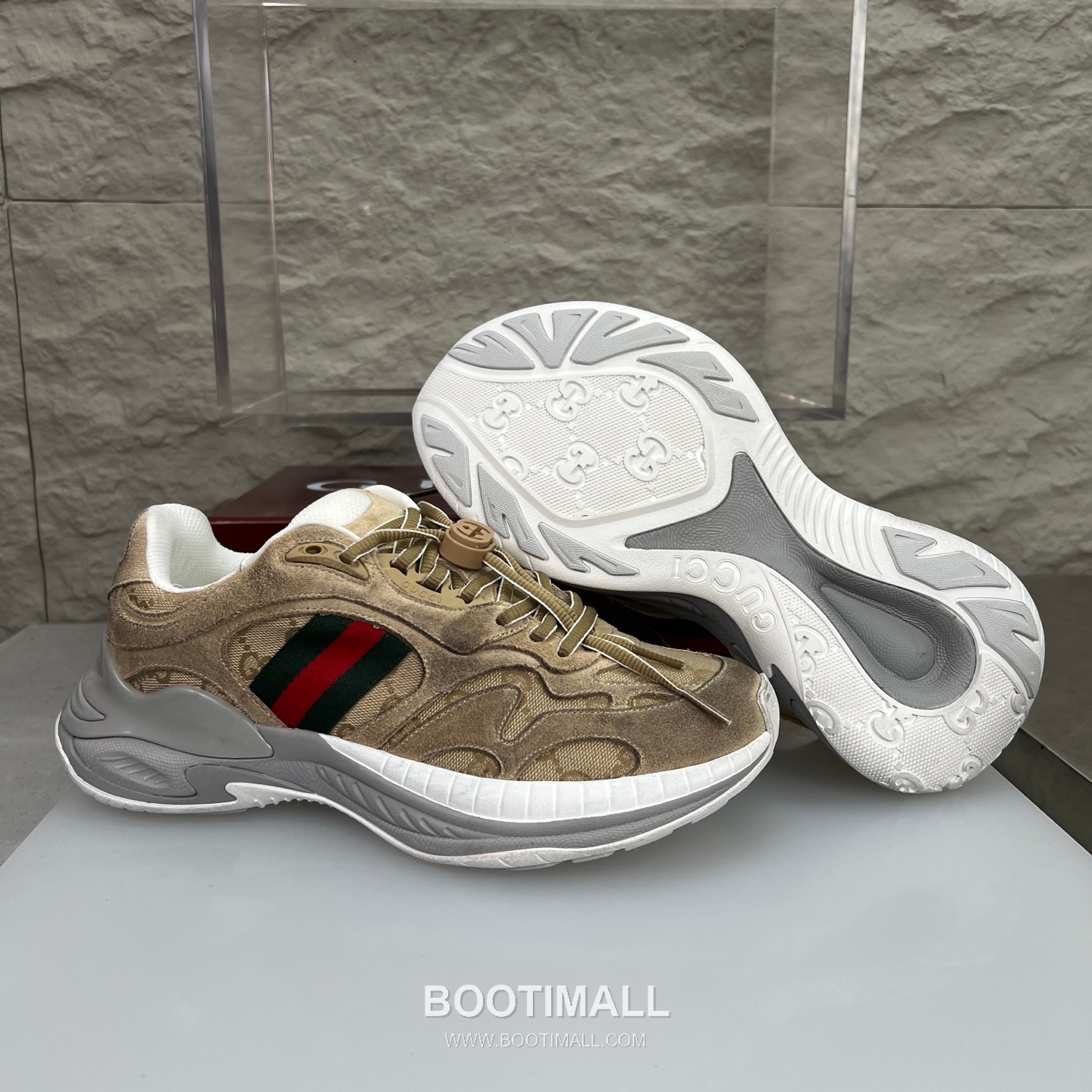 Gucci 2.0 Mesh Calfskin Leather Low Sneakers with GG Reflective Stripe Double G Lock Detail EVA TPU Sole 구찌 2.0 메쉬 카프스킨 레더 로우 스니커즈 GG 리플렉티브 스트라이프 더블G 락 디테일 EVA TPU 솔 4cm 9