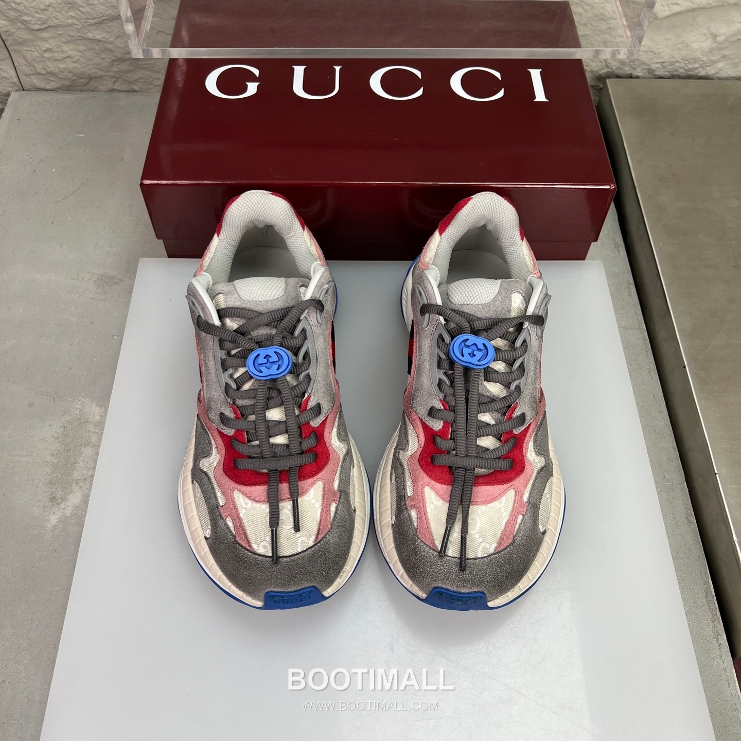 Gucci 2.0 Mesh Calfskin Leather Low Sneakers with GG Reflective Stripe Double G Lock Detail EVA TPU Sole 구찌 2.0 메쉬 카프스킨 레더 로우 스니커즈 GG 리플렉티브 스트라이프 더블G 락 디테일 EVA TPU 솔 4cm 3