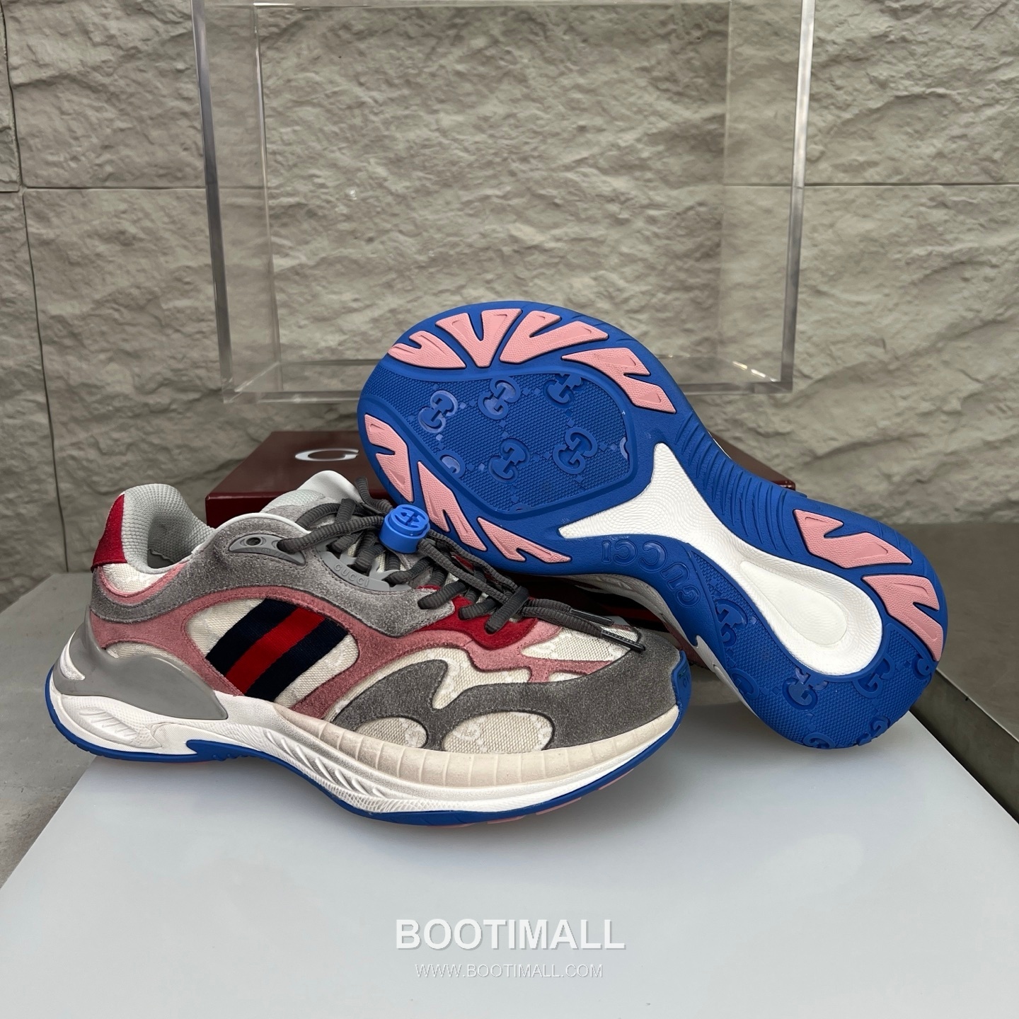 Gucci 2.0 Mesh Calfskin Leather Low Sneakers with GG Reflective Stripe Double G Lock Detail EVA TPU Sole 구찌 2.0 메쉬 카프스킨 레더 로우 스니커즈 GG 리플렉티브 스트라이프 더블G 락 디테일 EVA TPU 솔 4cm 9