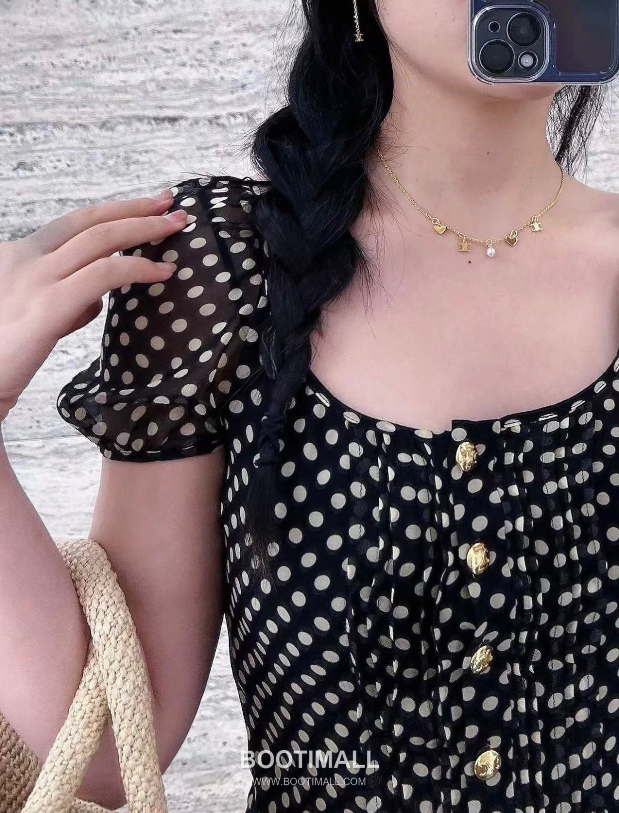 Celine Triomphe Brass Gold Plated Chain Necklace with Arc de Triomphe Pendant 셀린느 트리옹프 황동 골드도금 체인 네클리스 아크드트리옹프 펜던트 5