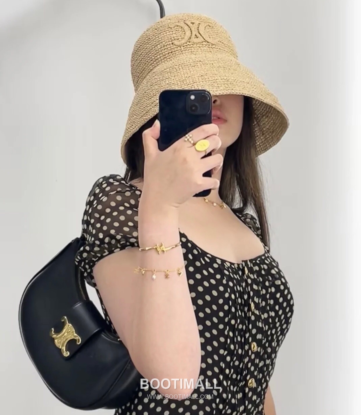 Celine Triomphe Brass Gold Plated Chain Necklace with Arc de Triomphe Pendant 셀린느 트리옹프 황동 골드도금 체인 네클리스 아크드트리옹프 펜던트 6