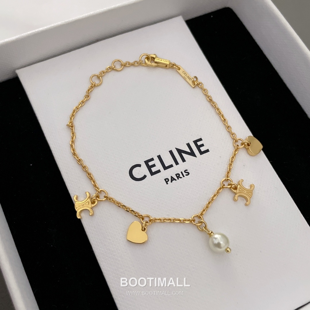 Celine Triomphe Brass Gold Plated Chain Necklace with Arc de Triomphe Pendant 셀린느 트리옹프 황동 골드도금 체인 네클리스 아크드트리옹프 펜던트 13