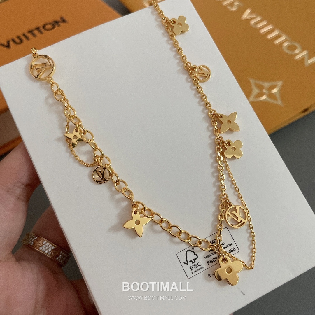 Louis Vuitton Blooming Brass Gold Plated Necklace with Flower Monogram Pendant 루이비통 블루밍 황동 골드도금 네클리스 플라워 모노그램 펜던트 13