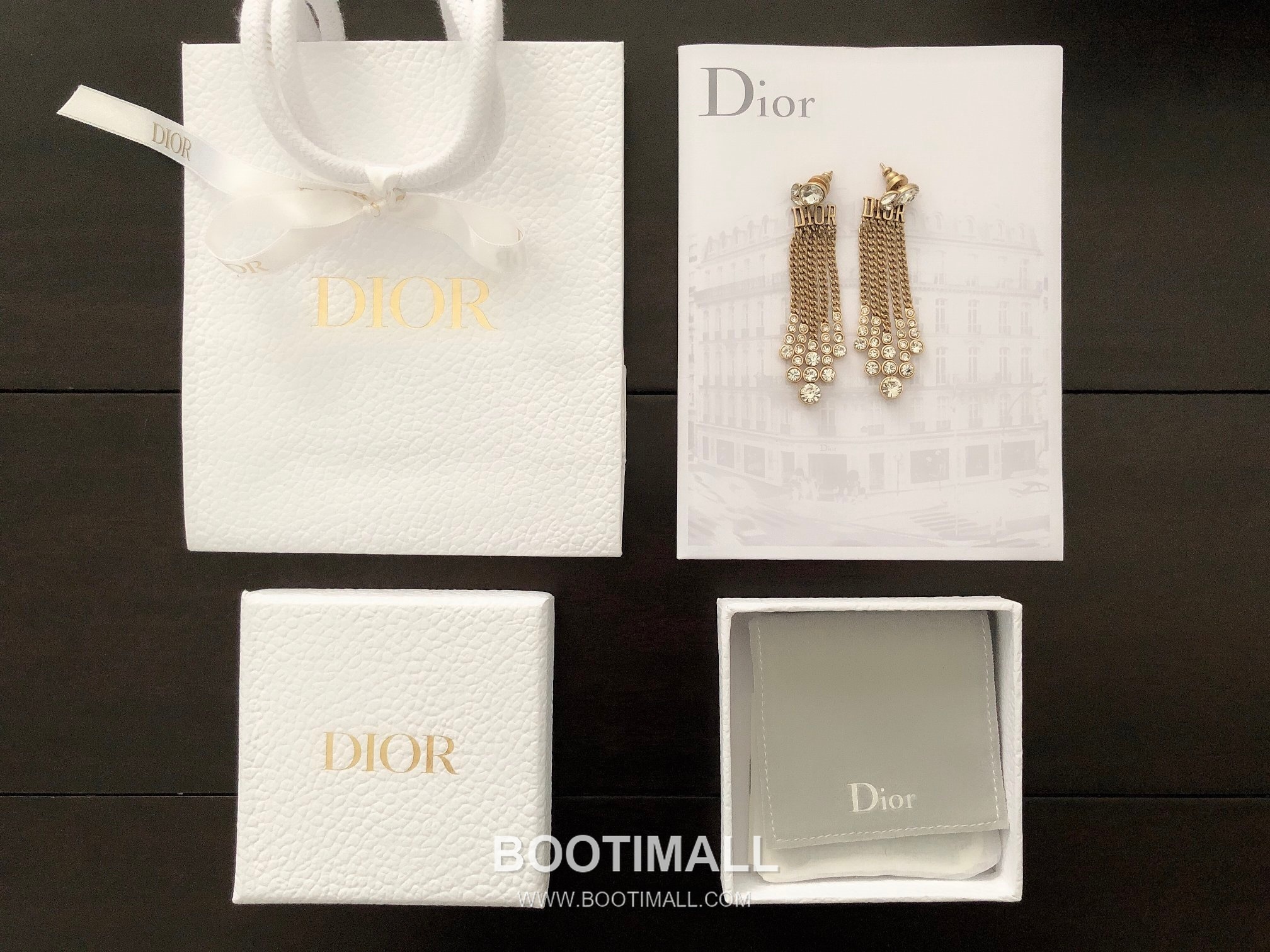 Dior Marquise Crystal Tassel Brass Gold Plated Stud Earring with Drop Fringe Detail 디올 마퀴즈 크리스탈 태슬 황동 골드도금 스터드 이어링 드롭 프린지 디테일 1