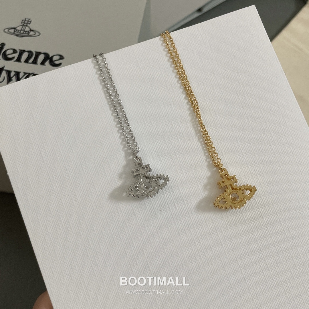 Vivienne Westwood Orb Full Crystal Brass Gold Plated Necklace with Saturn Pendant 비비안웨스트우드 오브 풀 크리스탈 황동 골드도금 네클리스 새턴 펜던트 13