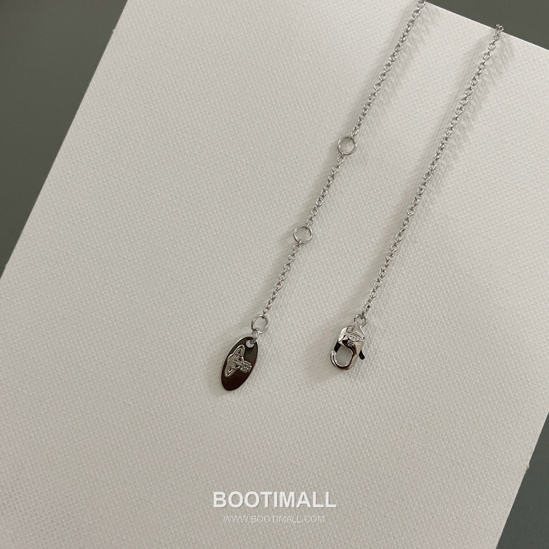 Vivienne Westwood Heart Orb Crystal Brass Gold Plated Necklace with Saturn Pendant 비비안웨스트우드 하트 오브 크리스탈 황동 골드도금 네클리스 새턴 펜던트 16