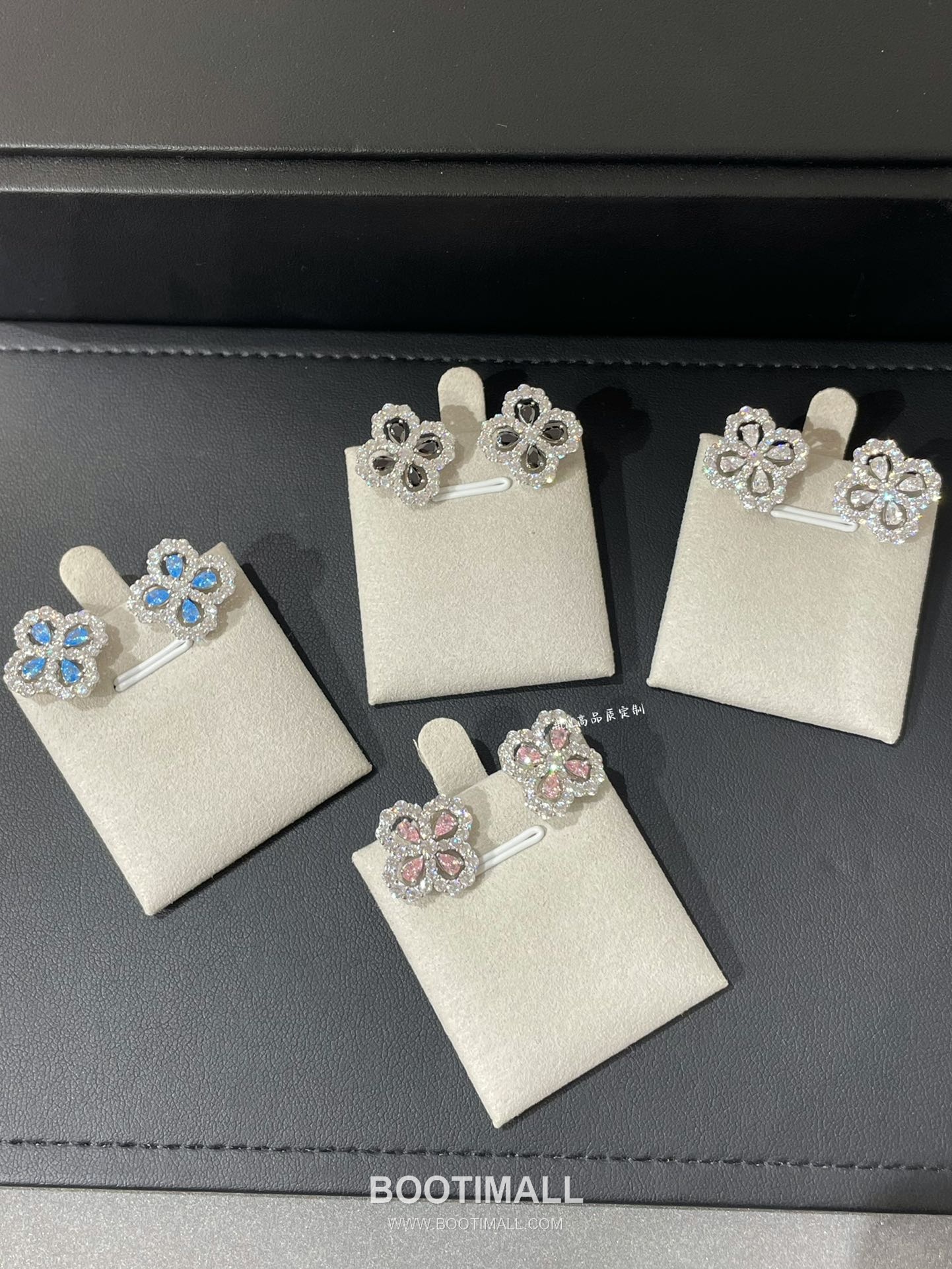 Harry Winston Diamond Loop Clover Sterling Silver 925 Gold Plated Stud Earring with Crystal Detail 해리윈스턴 다이아 루프 클로버 스털링 실버 925 골드도금 스터드 이어링 크리스탈 디테일 12