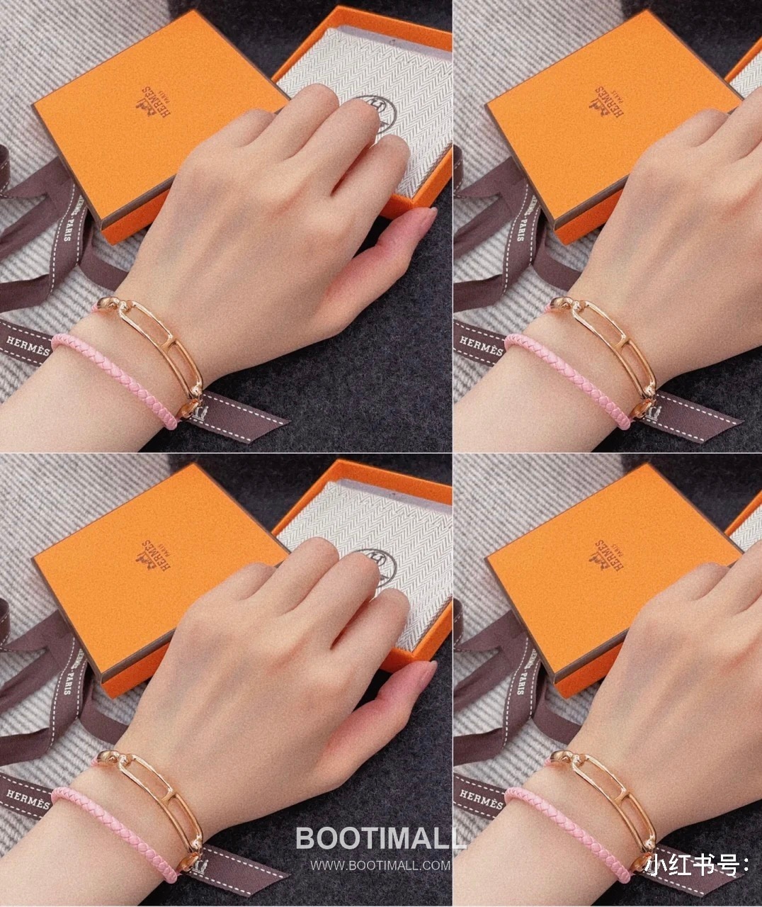 Hermes Double Layer Leather Bracelet with Metal Bar Detail 에르메스 더블 레이어 가죽 브레이슬릿 메탈 바 디테일 5