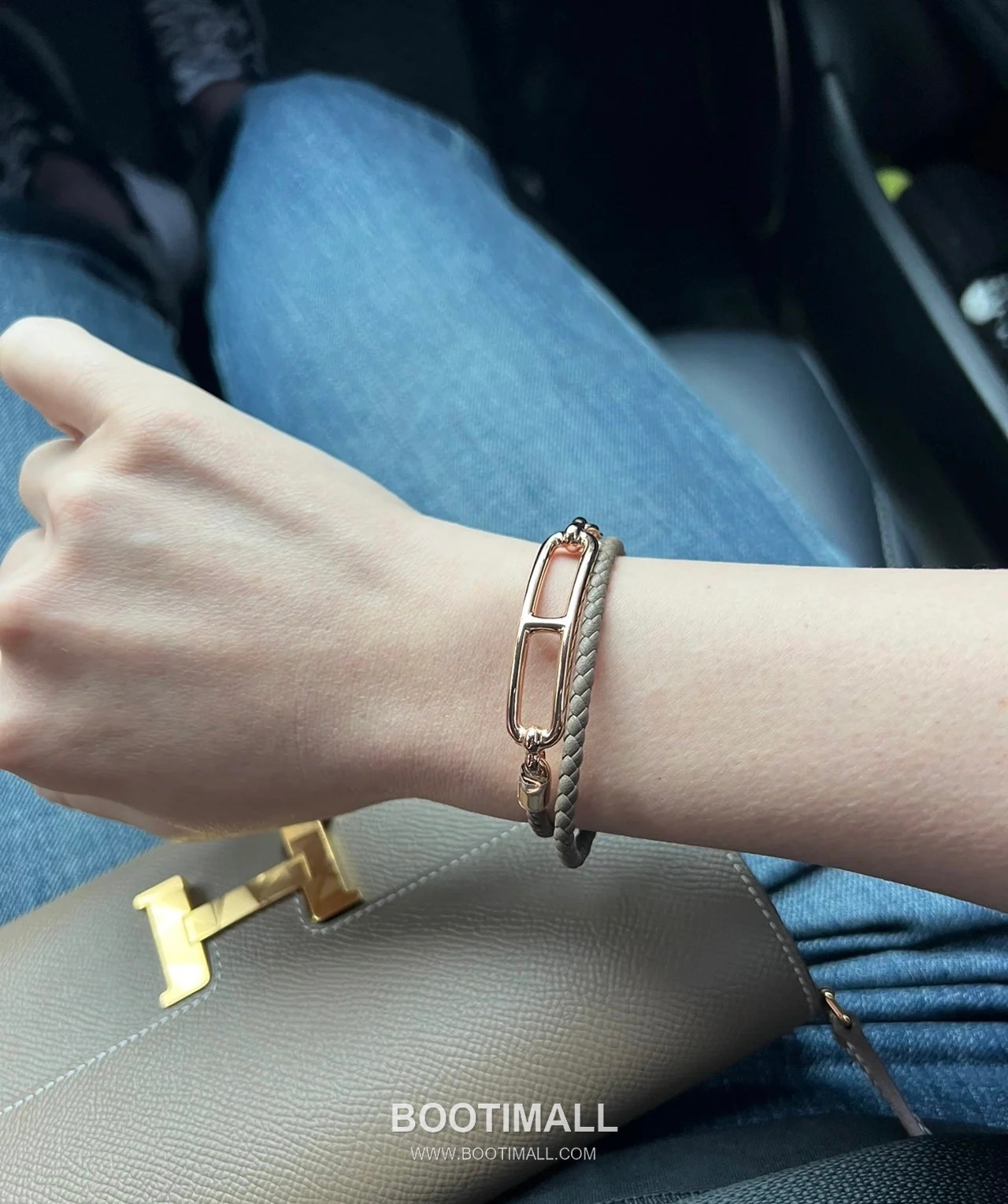 Hermes Double Layer Leather Bracelet with Metal Bar Detail 에르메스 더블 레이어 가죽 브레이슬릿 메탈 바 디테일 9