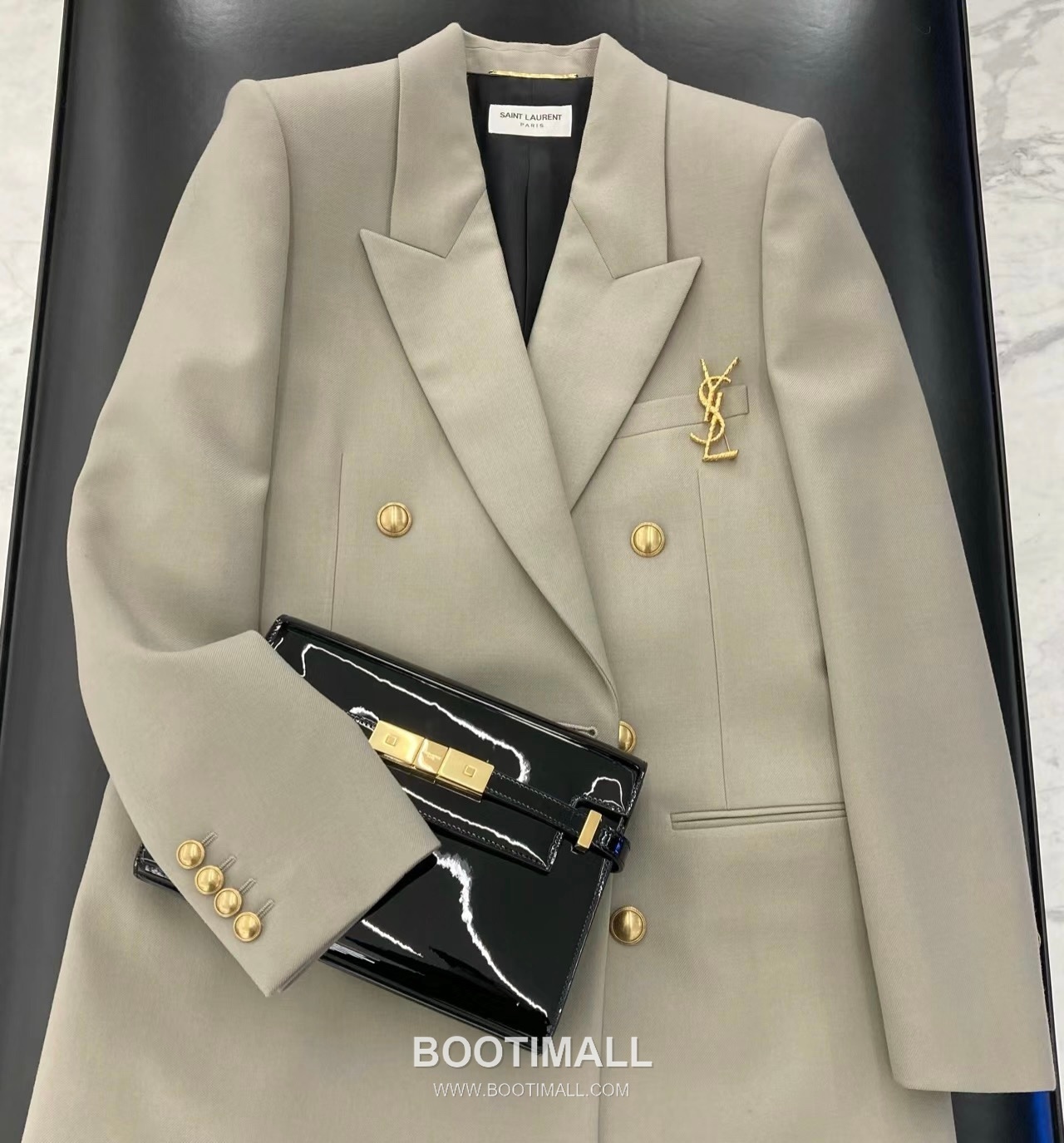 Saint Laurent Twist Pattern Brass Gold Plated Brooch with Pin Clasp Detail 생로랑 트위스트 패턴 황동 골드도금 브로치 핀 클래스프 디테일 9