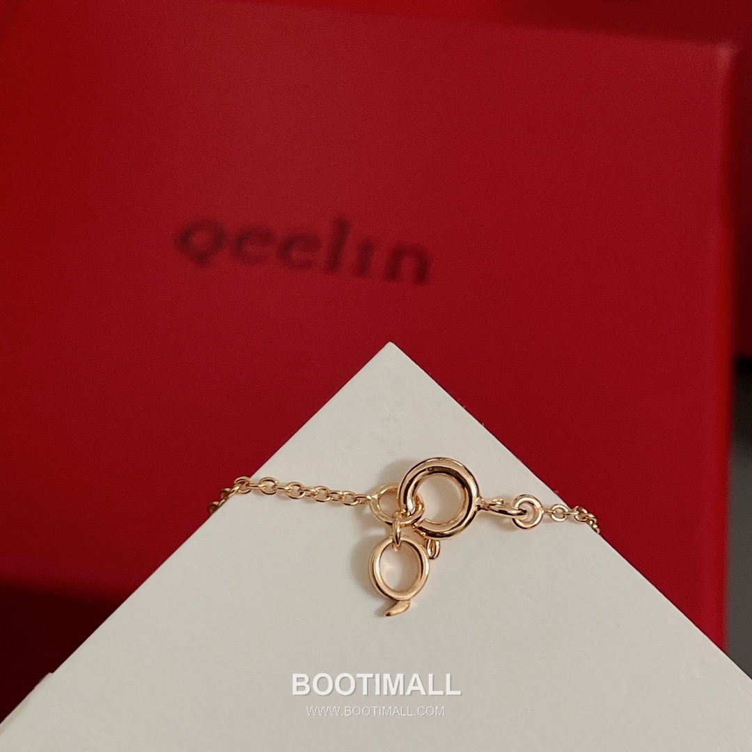 Qeelin Ruyi Carnelian Mother of Pearl Diamond 18K White Gold Necklace with Double Diamond Pendant 루이 카넬리안 자개 다이아 18K 화이트골드 네클리스 더블 다이아 펜던트 16