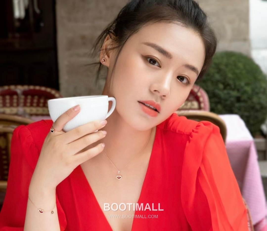 Qeelin Mini Ruyi Carnelian Mother of Pearl Diamond 18K White Gold Bracelet with Coin Charm 미니 루이 카넬리안 자개 다이아 18K 화이트골드 브레이슬릿 코인 참 디테일 6