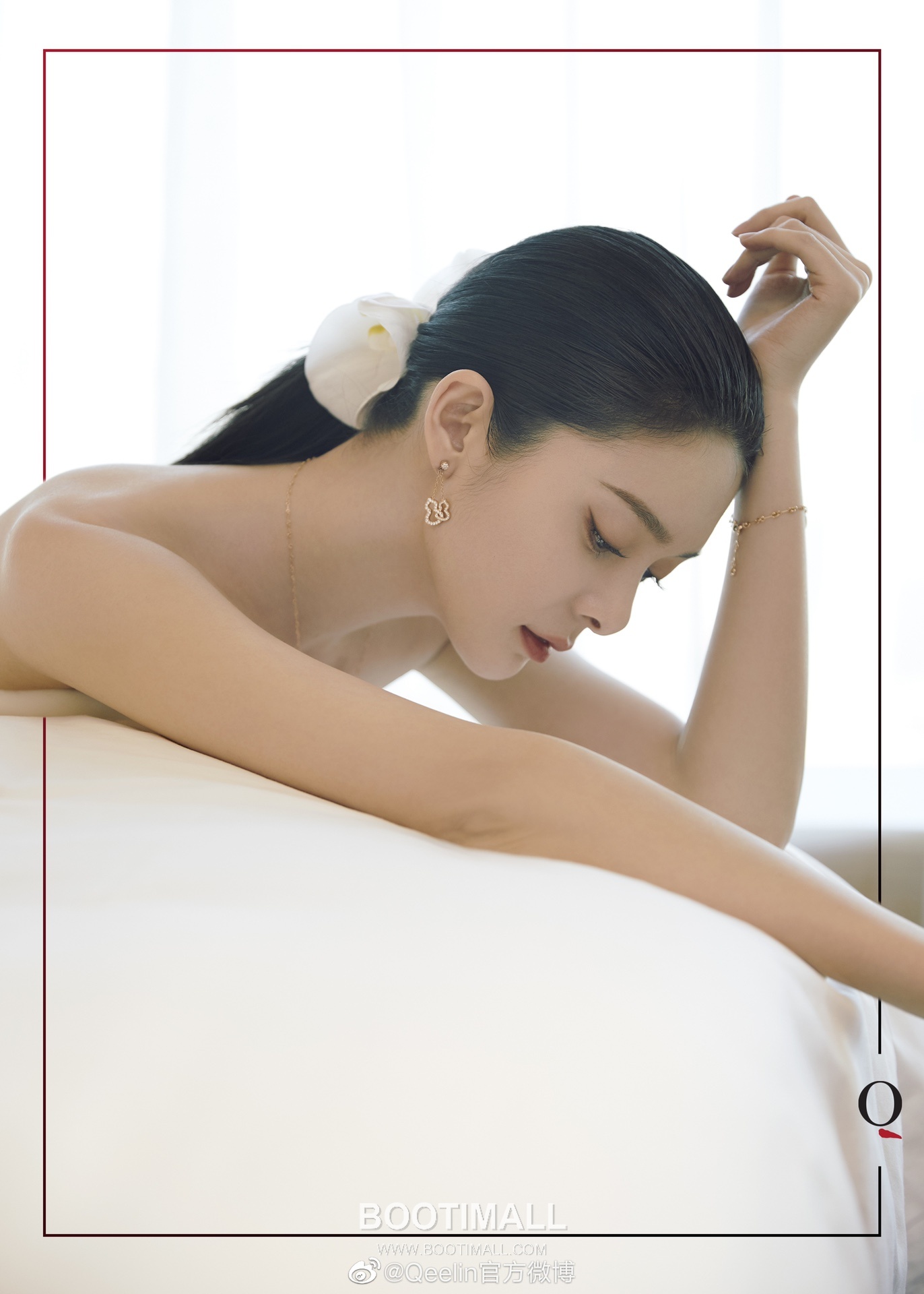 Qeelin Wulu Double Gourd Openwork Brass Gold Plated Drop Earring with Hollow Pendant 기린 우루 더블 고드 오픈워크 황동 골드도금 드롭 이어링 홀로우 펜던트 3