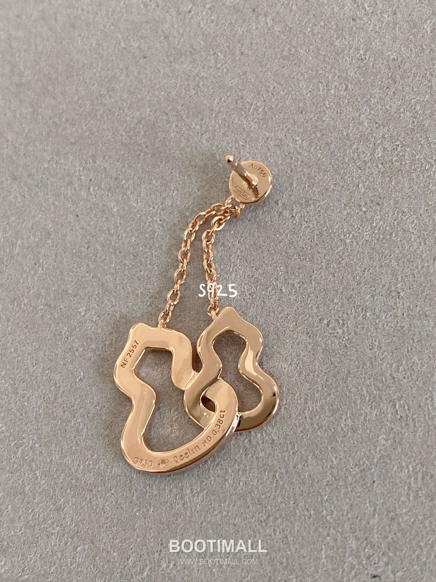 Qeelin Wulu Double Gourd Openwork Brass Gold Plated Drop Earring with Hollow Pendant 기린 우루 더블 고드 오픈워크 황동 골드도금 드롭 이어링 홀로우 펜던트 12