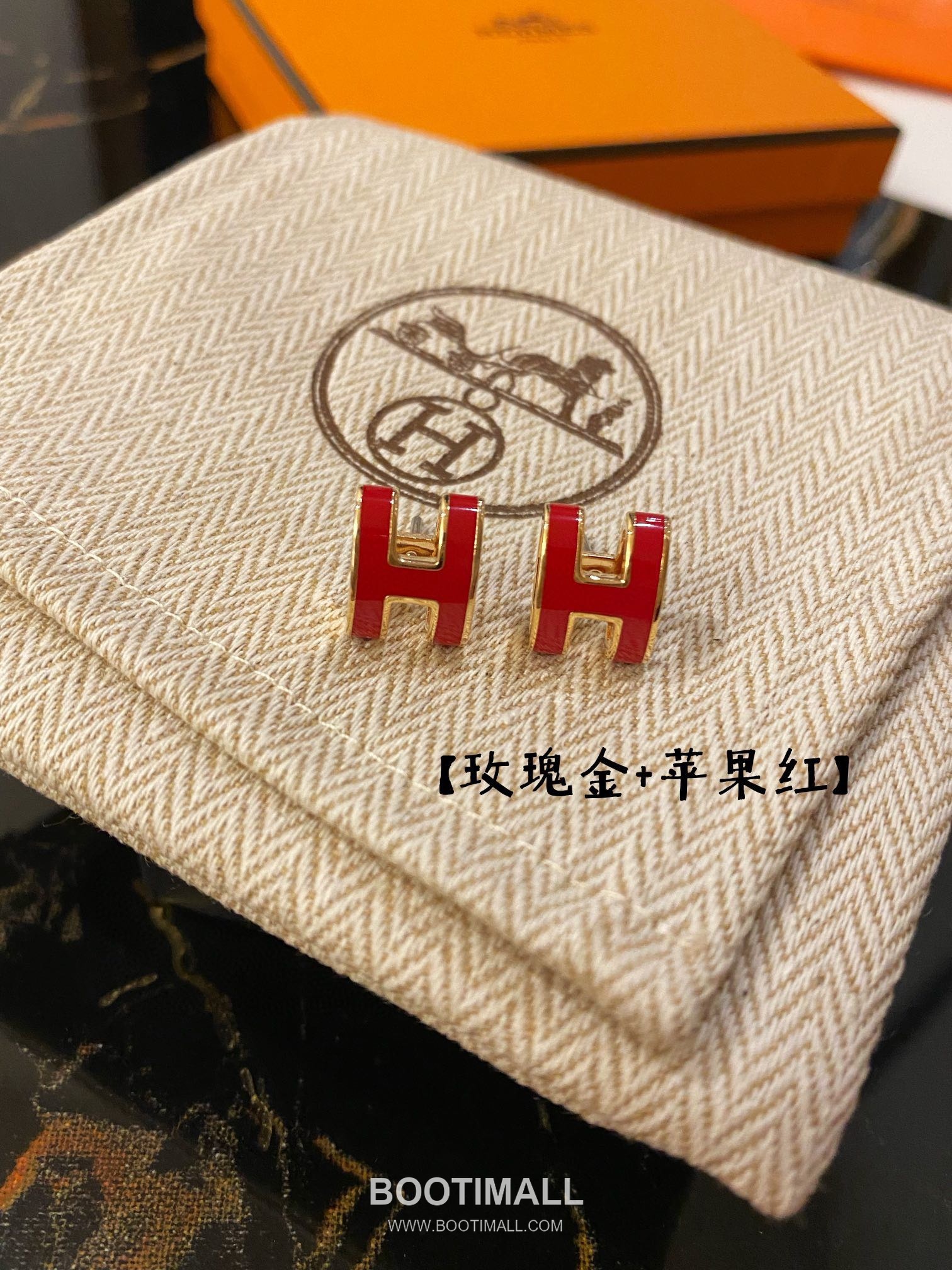 Hermes Mini Pop H Enamel Brass Rose Gold Plated Stud Earring with Logo Detail 에르메스 미니 팝 H 에나멜 황동 로즈골드 도금 스터드 이어링 로고 디테일 16