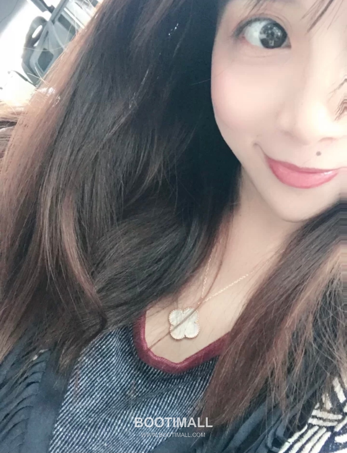 Van Cleef & Arpels Alhambra Clover Malachite Onyx Mother of Pearl Sterling Silver 925 Necklace with Beaded Chain 반클리프아펠 알함브라 클로버 말라카이트 오닉스 자개 스털링 실버 925 네클리스 비드 체인 7