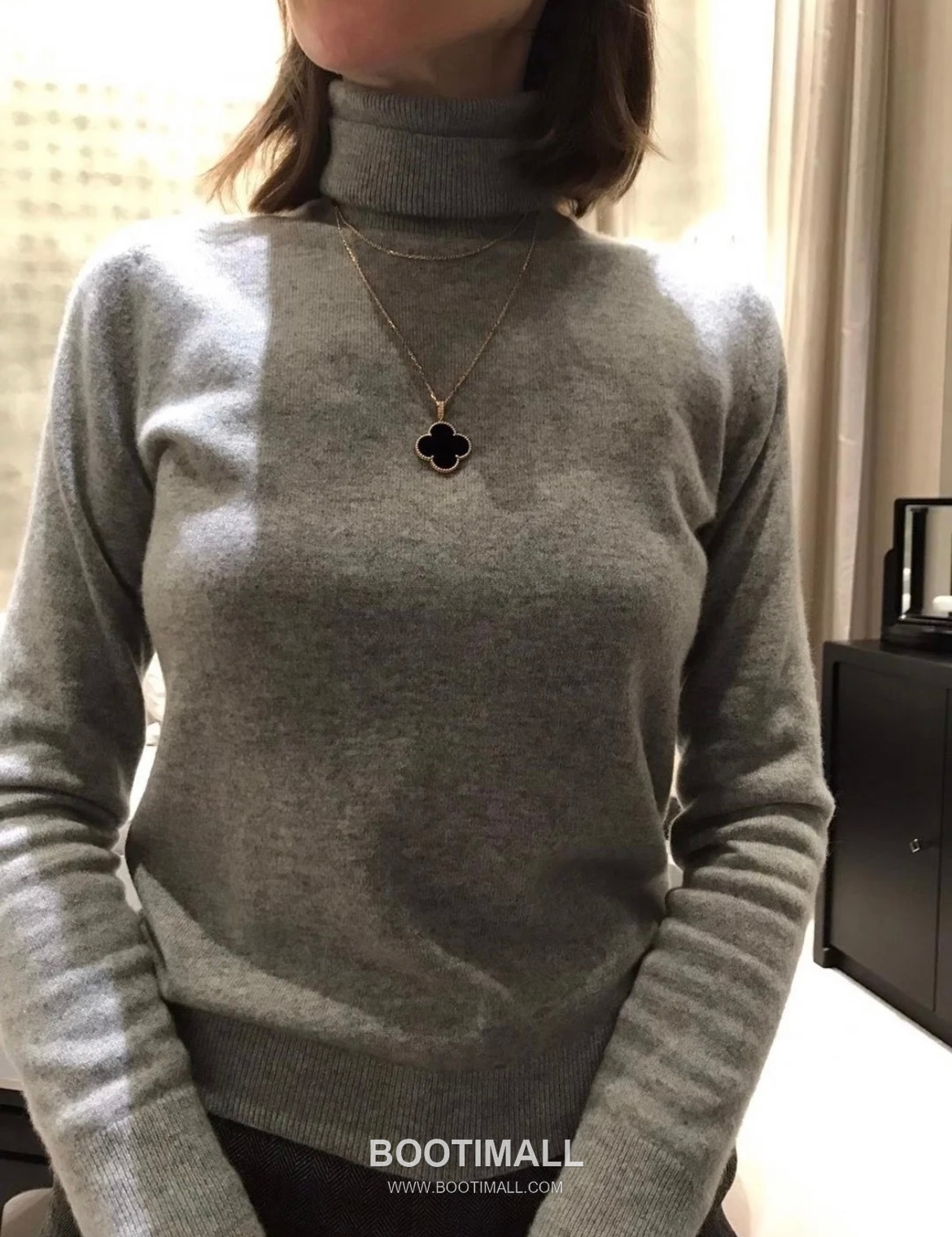 Van Cleef & Arpels Alhambra Clover Malachite Onyx Mother of Pearl Sterling Silver 925 Necklace with Beaded Chain 반클리프아펠 알함브라 클로버 말라카이트 오닉스 자개 스털링 실버 925 네클리스 비드 체인 22