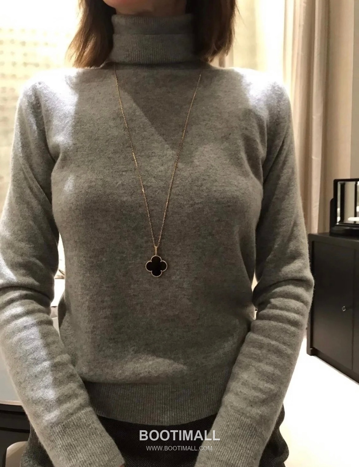 Van Cleef & Arpels Alhambra Clover Malachite Onyx Mother of Pearl Sterling Silver 925 Necklace with Beaded Chain 반클리프아펠 알함브라 클로버 말라카이트 오닉스 자개 스털링 실버 925 네클리스 비드 체인 23