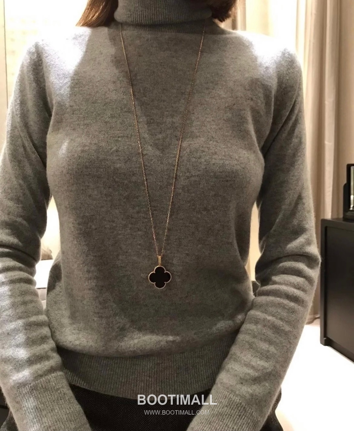 Van Cleef & Arpels Alhambra Clover Malachite Onyx Mother of Pearl Sterling Silver 925 Necklace with Beaded Chain 반클리프아펠 알함브라 클로버 말라카이트 오닉스 자개 스털링 실버 925 네클리스 비드 체인 24