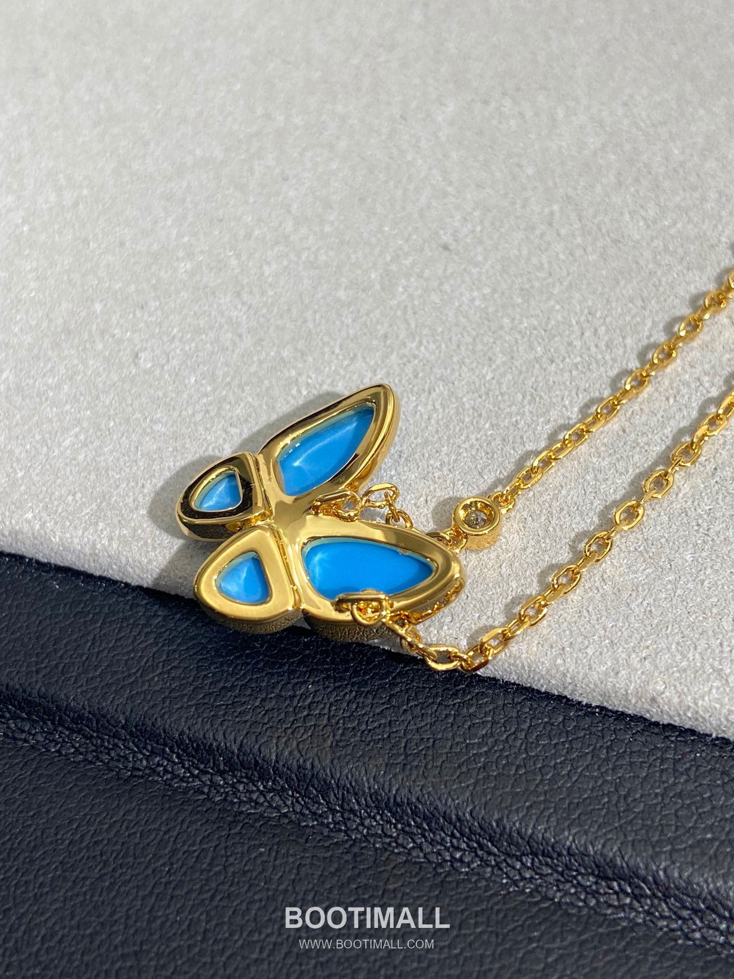 Van Cleef & Arpels Two Butterfly Turquoise Diamond 18K White Gold Necklace with Butterfly Motif 반클리프아펠 투 버터플라이 터키석 다이아 18K 화이트골드 네클리스 버터플라이 모티프 7