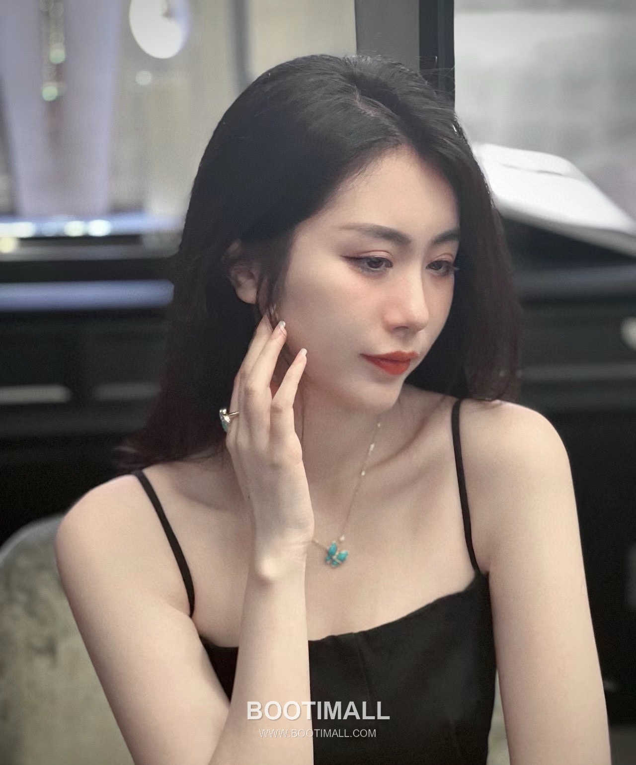 Van Cleef & Arpels Two Butterfly Turquoise Diamond 18K White Gold Necklace with Butterfly Motif 반클리프아펠 투 버터플라이 터키석 다이아 18K 화이트골드 네클리스 버터플라이 모티프 27