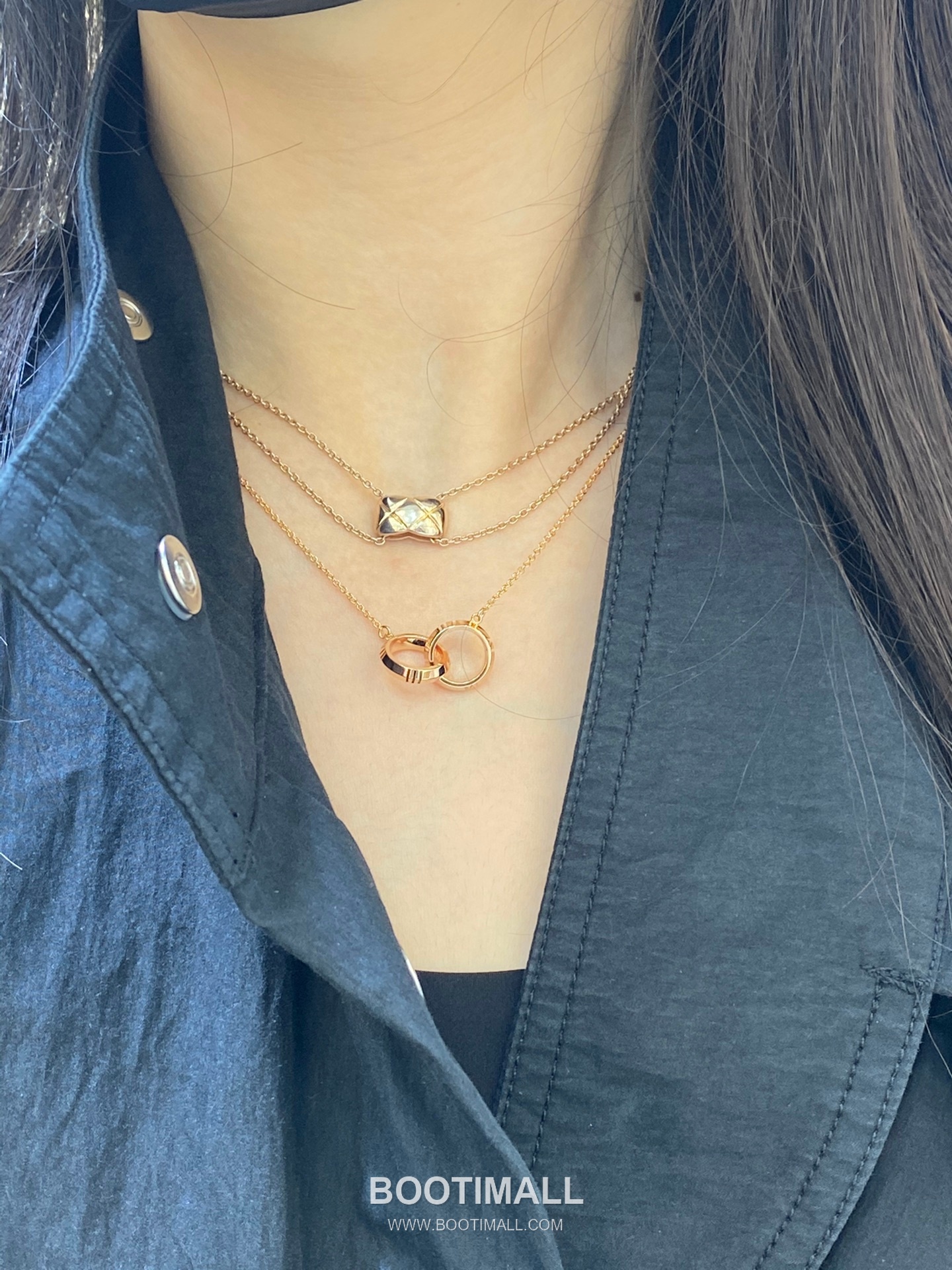 Tiffany & Co Atlas X Closed Interlocking 18K Rose Gold Necklace with Double Ring Pendant 티파니앤코 아틀라스 X 클로즈드 인터로킹 18K 로즈골드 네클리스 더블 링 펜던트 6