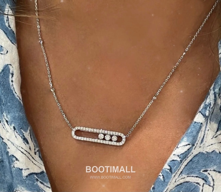 De Beers Trilogy Moving Diamond Sterling Silver 925 Necklace with Sliding Pendant 드비어스 트릴로지 무빙 다이아 스털링 실버 925 네클리스 슬라이딩 펜던트 5