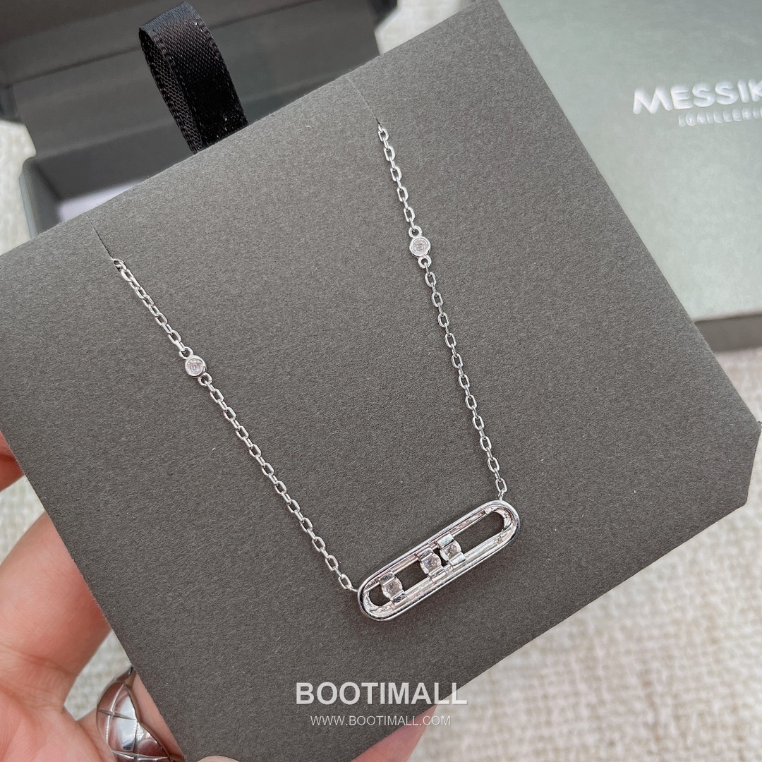 De Beers Trilogy Moving Diamond Sterling Silver 925 Necklace with Sliding Pendant 드비어스 트릴로지 무빙 다이아 스털링 실버 925 네클리스 슬라이딩 펜던트 13