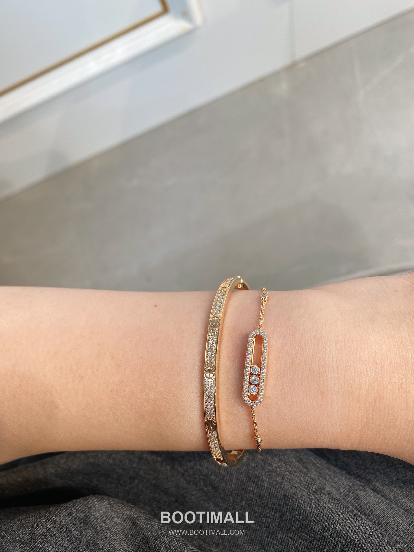 Messika Move Three Diamond Sterling Silver 925 Bracelet with Sliding Stone Detail 메시카 무브 쓰리 다이아 스털링 실버 925 브레이슬릿 슬라이딩 스톤 디테일 4