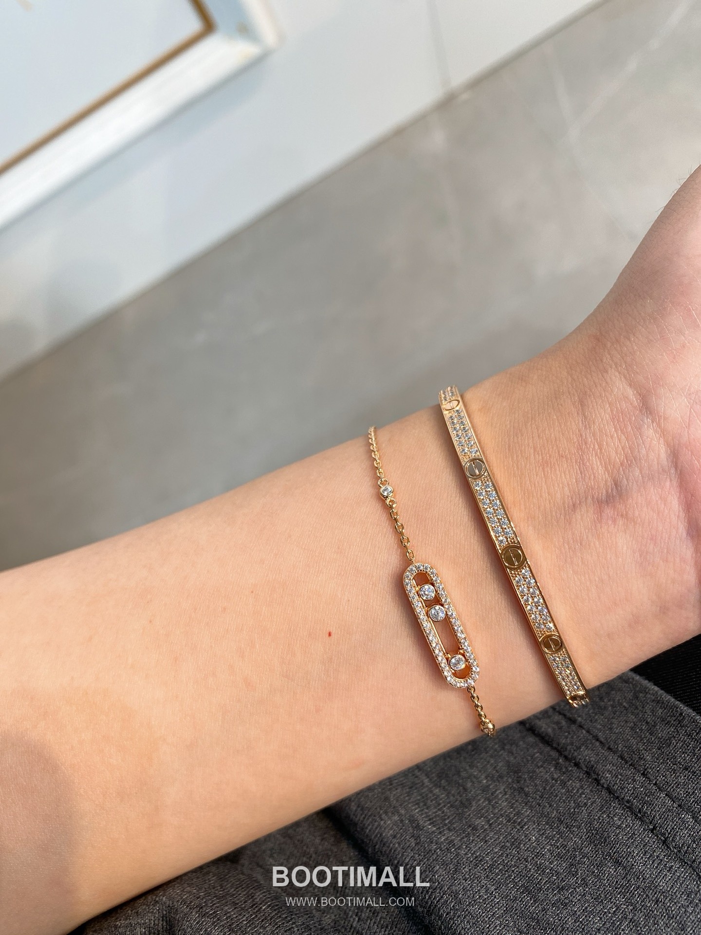 Messika Move Three Diamond Sterling Silver 925 Bracelet with Sliding Stone Detail 메시카 무브 쓰리 다이아 스털링 실버 925 브레이슬릿 슬라이딩 스톤 디테일 6