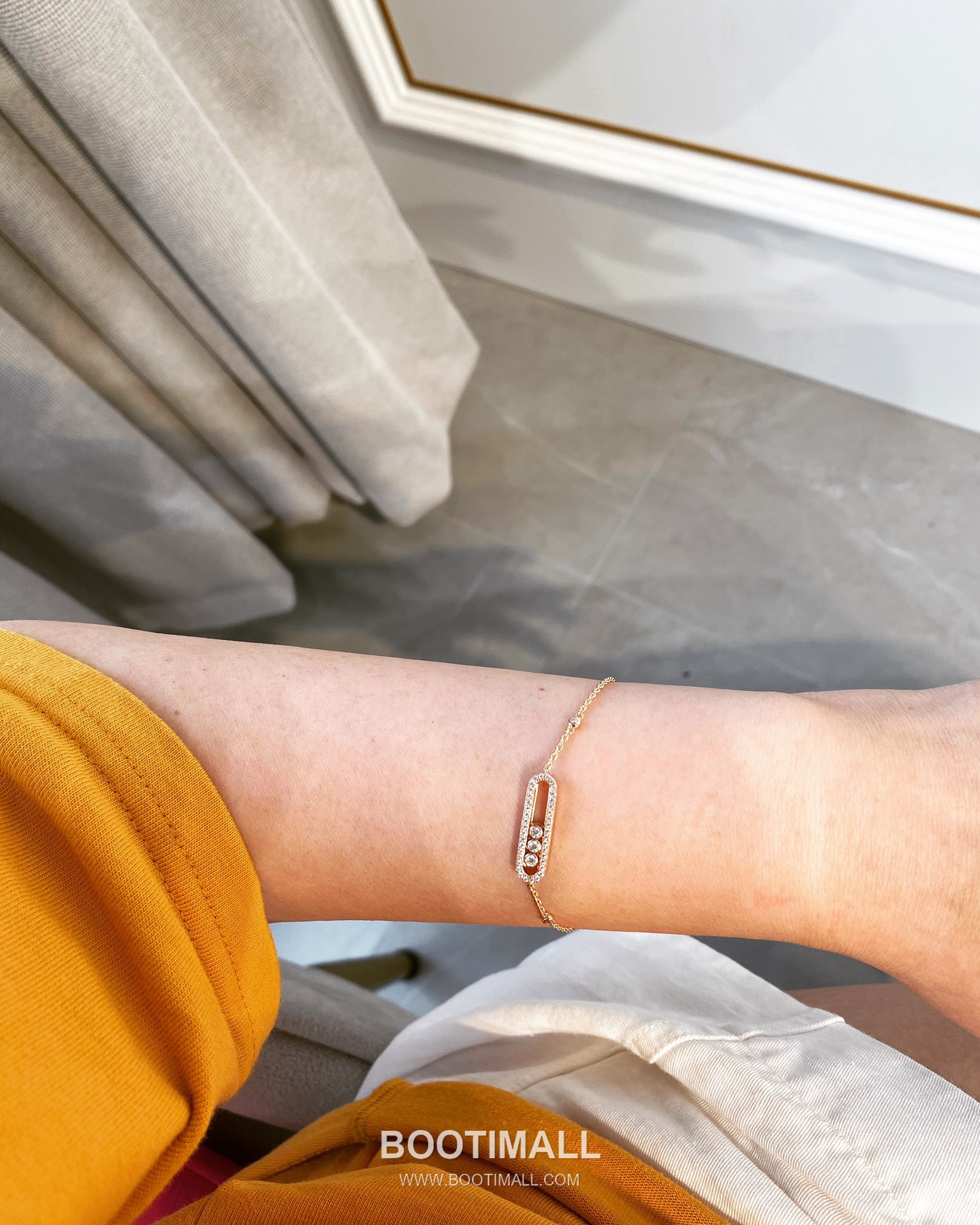 Messika Move Three Diamond Sterling Silver 925 Bracelet with Sliding Stone Detail 메시카 무브 쓰리 다이아 스털링 실버 925 브레이슬릿 슬라이딩 스톤 디테일 9