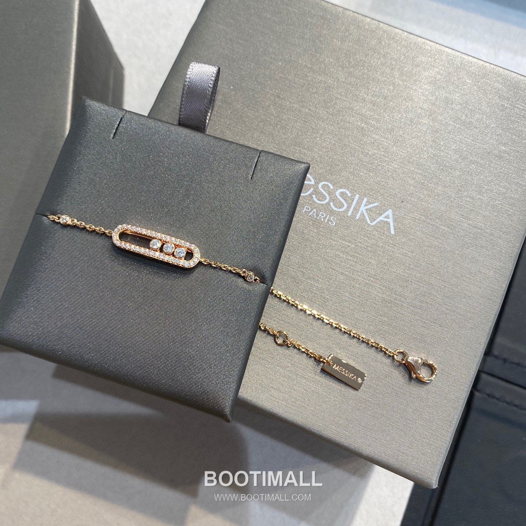 Messika Move Three Diamond Sterling Silver 925 Bracelet with Sliding Stone Detail 메시카 무브 쓰리 다이아 스털링 실버 925 브레이슬릿 슬라이딩 스톤 디테일 12