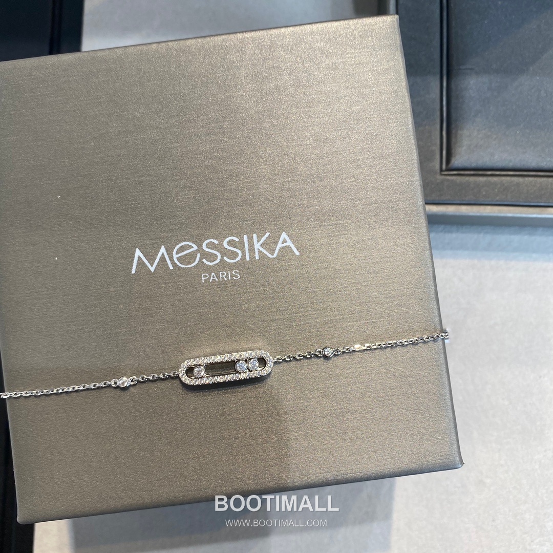 Messika Move Three Diamond Sterling Silver 925 Bracelet with Sliding Stone Detail 메시카 무브 쓰리 다이아 스털링 실버 925 브레이슬릿 슬라이딩 스톤 디테일 14