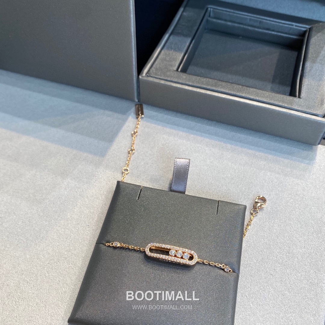 Messika Move Three Diamond Sterling Silver 925 Bracelet with Sliding Stone Detail 메시카 무브 쓰리 다이아 스털링 실버 925 브레이슬릿 슬라이딩 스톤 디테일 15