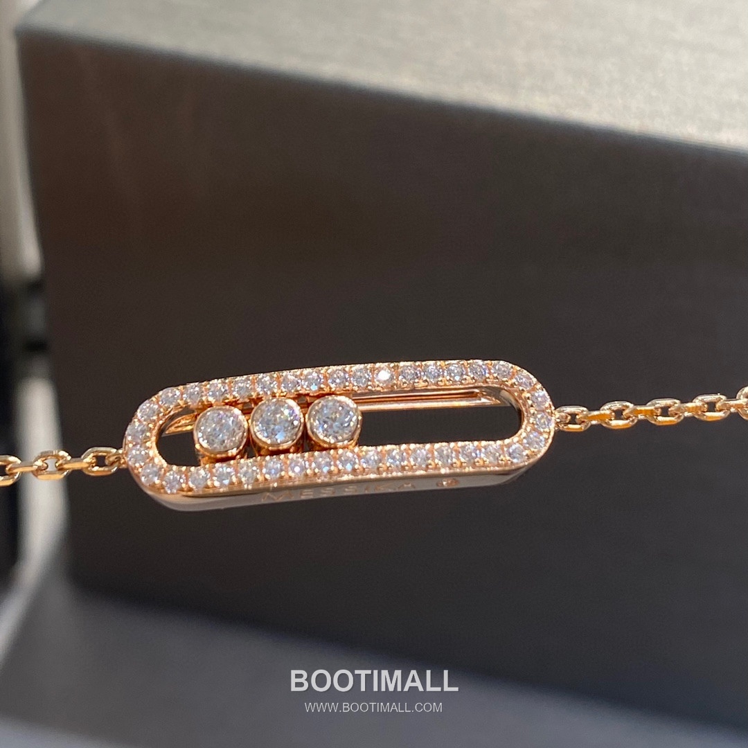 Messika Move Three Diamond Sterling Silver 925 Bracelet with Sliding Stone Detail 메시카 무브 쓰리 다이아 스털링 실버 925 브레이슬릿 슬라이딩 스톤 디테일 16