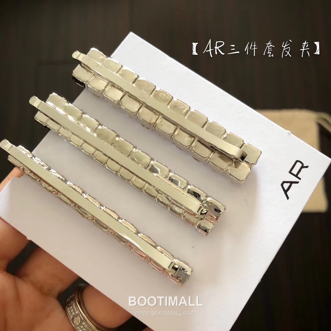 Alexander McQueen Crystal Brass Silver Plated Hair Clip Set with Multi Piece Detail 알렉산더맥퀸 크리스탈 황동 실버도금 헤어 클립 세트 멀티 피스 디테일 12