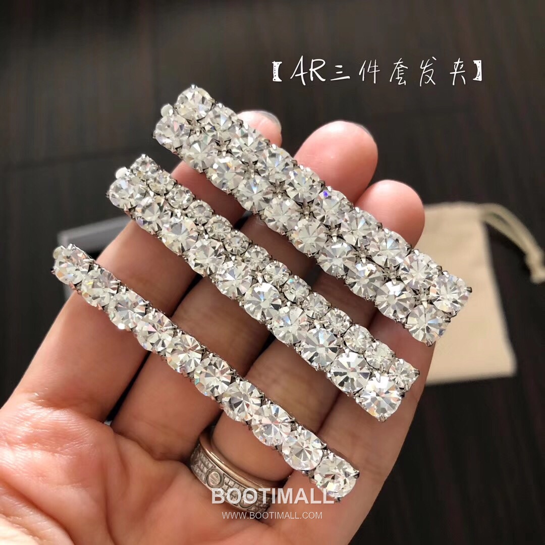 Alexander McQueen Crystal Brass Silver Plated Hair Clip Set with Multi Piece Detail 알렉산더맥퀸 크리스탈 황동 실버도금 헤어 클립 세트 멀티 피스 디테일 13