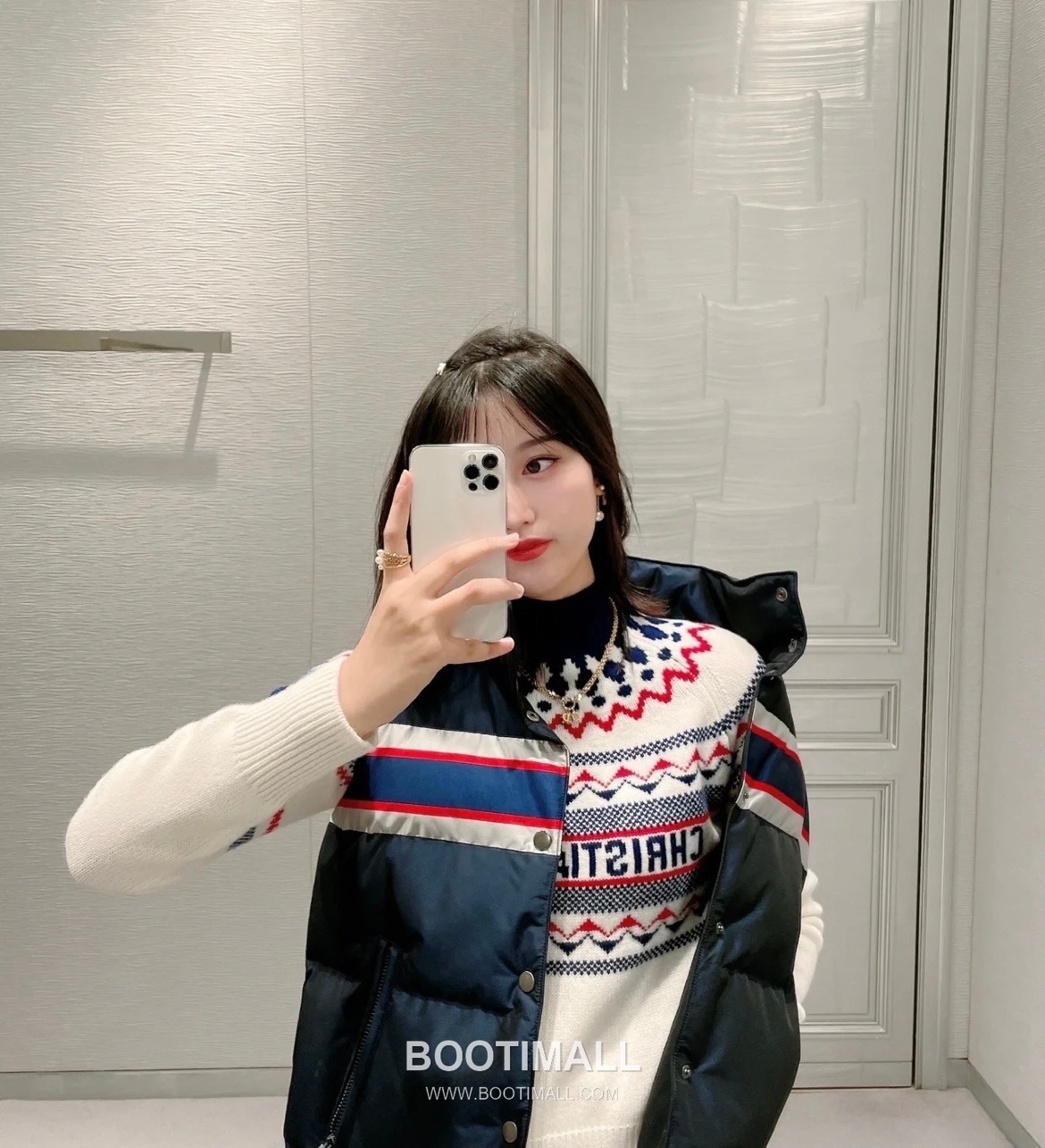 Dior CD Star Crystal Brass Silver Plated Necklace with Square Cut Pendant 디올 CD 스타 크리스탈 황동 실버도금 네클리스 스퀘어 컷 펜던트 3