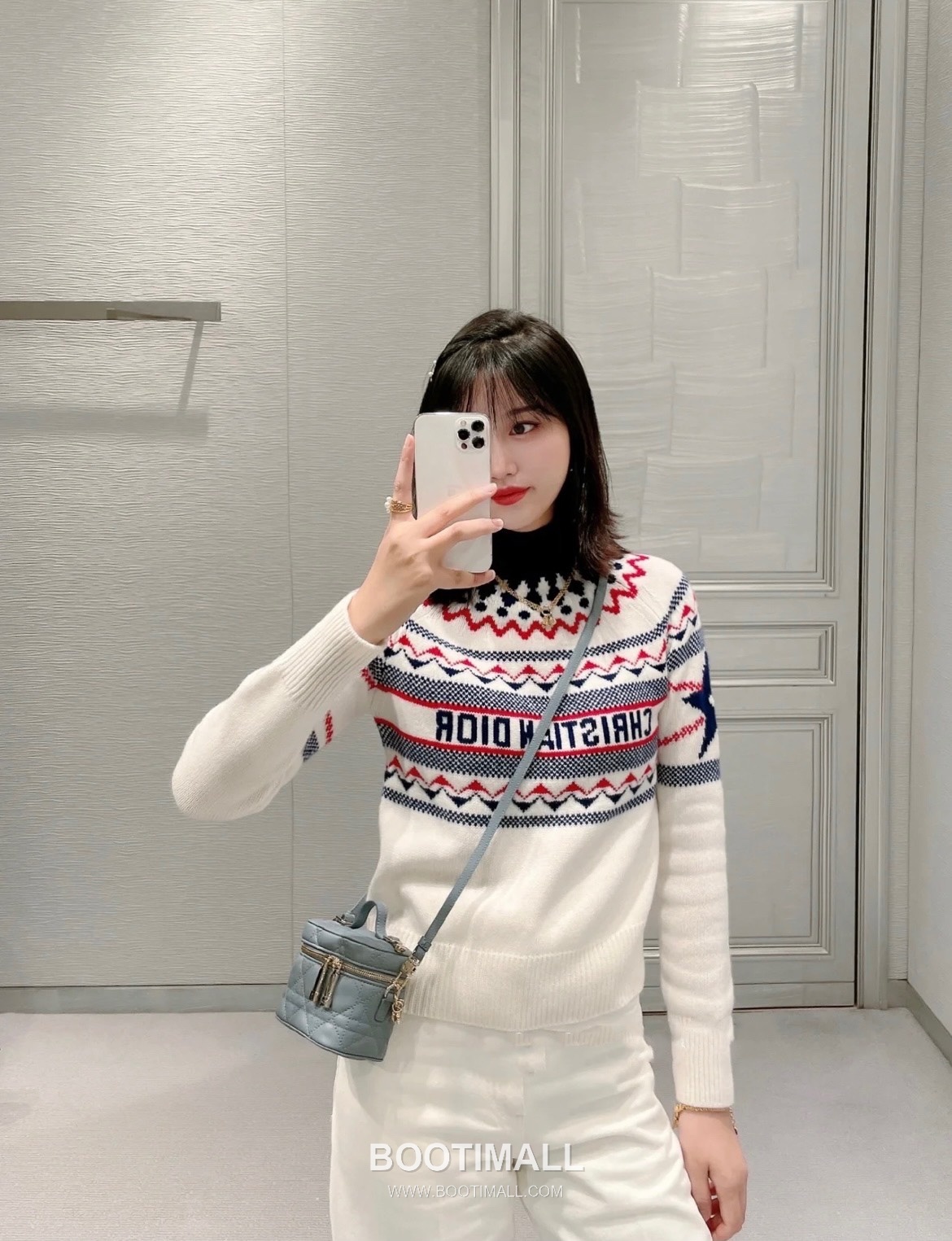 Dior CD Star Crystal Brass Silver Plated Necklace with Square Cut Pendant 디올 CD 스타 크리스탈 황동 실버도금 네클리스 스퀘어 컷 펜던트 6