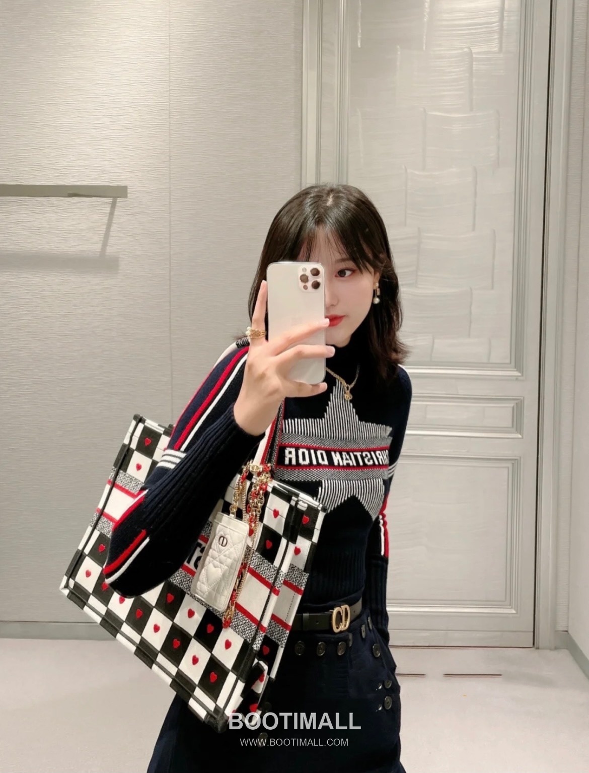 Dior CD Star Crystal Brass Silver Plated Necklace with Square Cut Pendant 디올 CD 스타 크리스탈 황동 실버도금 네클리스 스퀘어 컷 펜던트 9